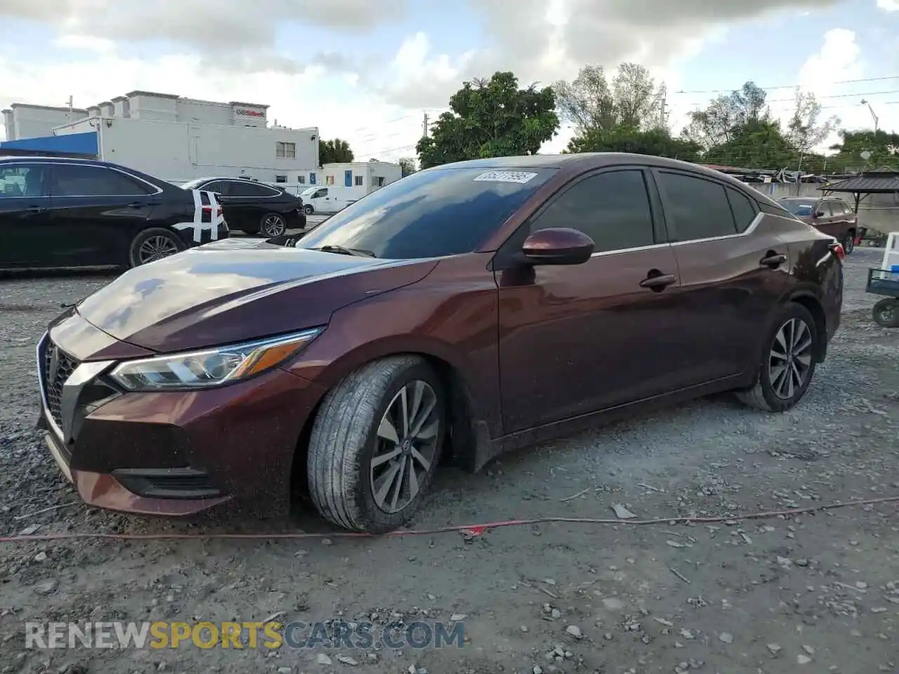 1 Photograph of a damaged car 3N1AB8CV0MY239003 NISSAN SENTRA 2021
