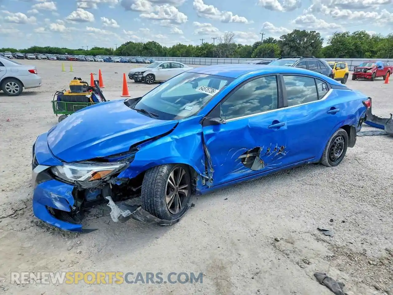 1 Photograph of a damaged car 3N1AB8CV0MY254827 NISSAN SENTRA 2021