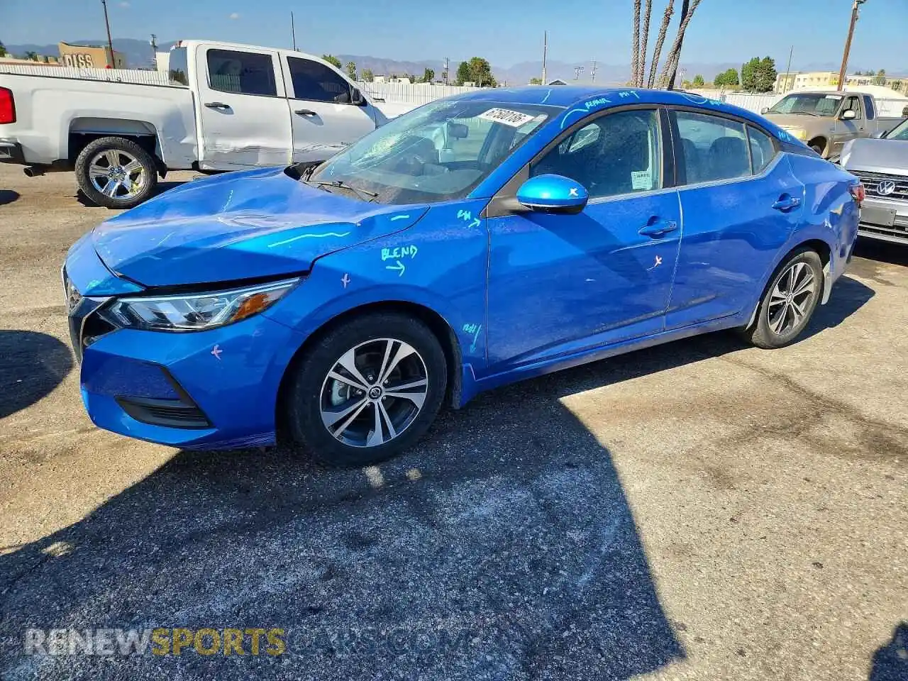 1 Photograph of a damaged car 3N1AB8CV0MY314184 NISSAN SENTRA 2021