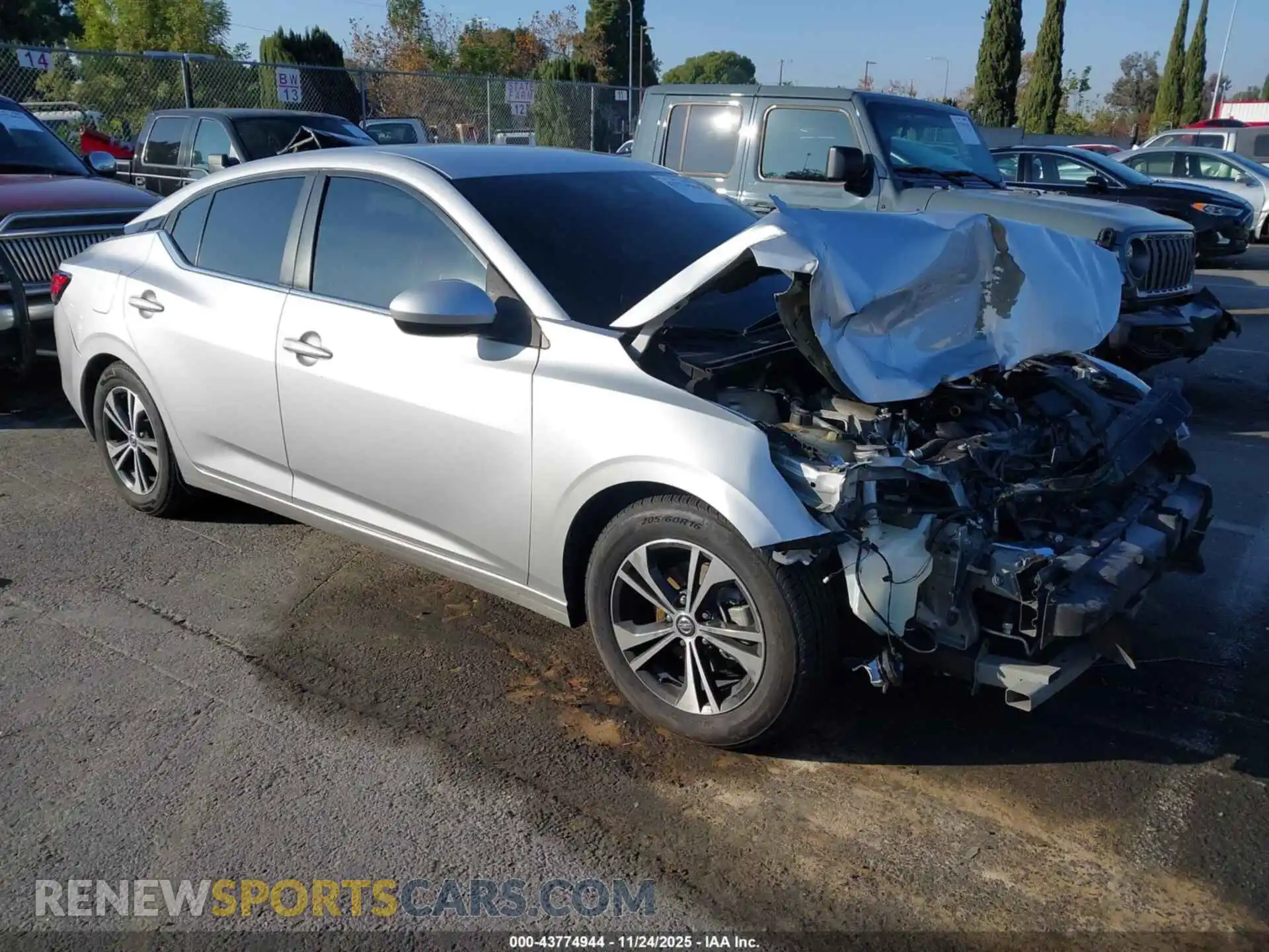 1 Photograph of a damaged car 3N1AB8CV1MY247031 NISSAN SENTRA 2021