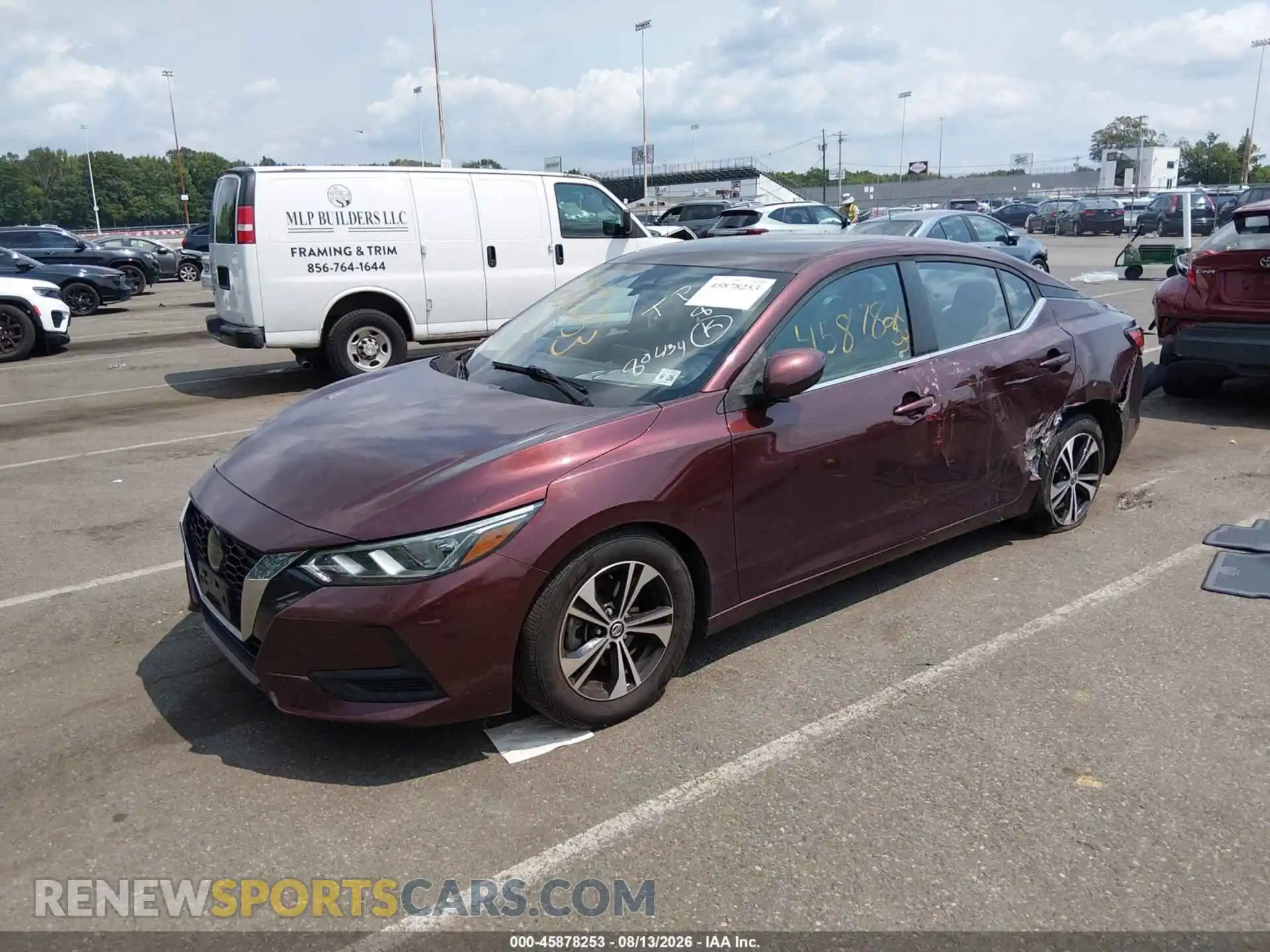 2 Photograph of a damaged car 3N1AB8CV1MY280434 NISSAN SENTRA 2021