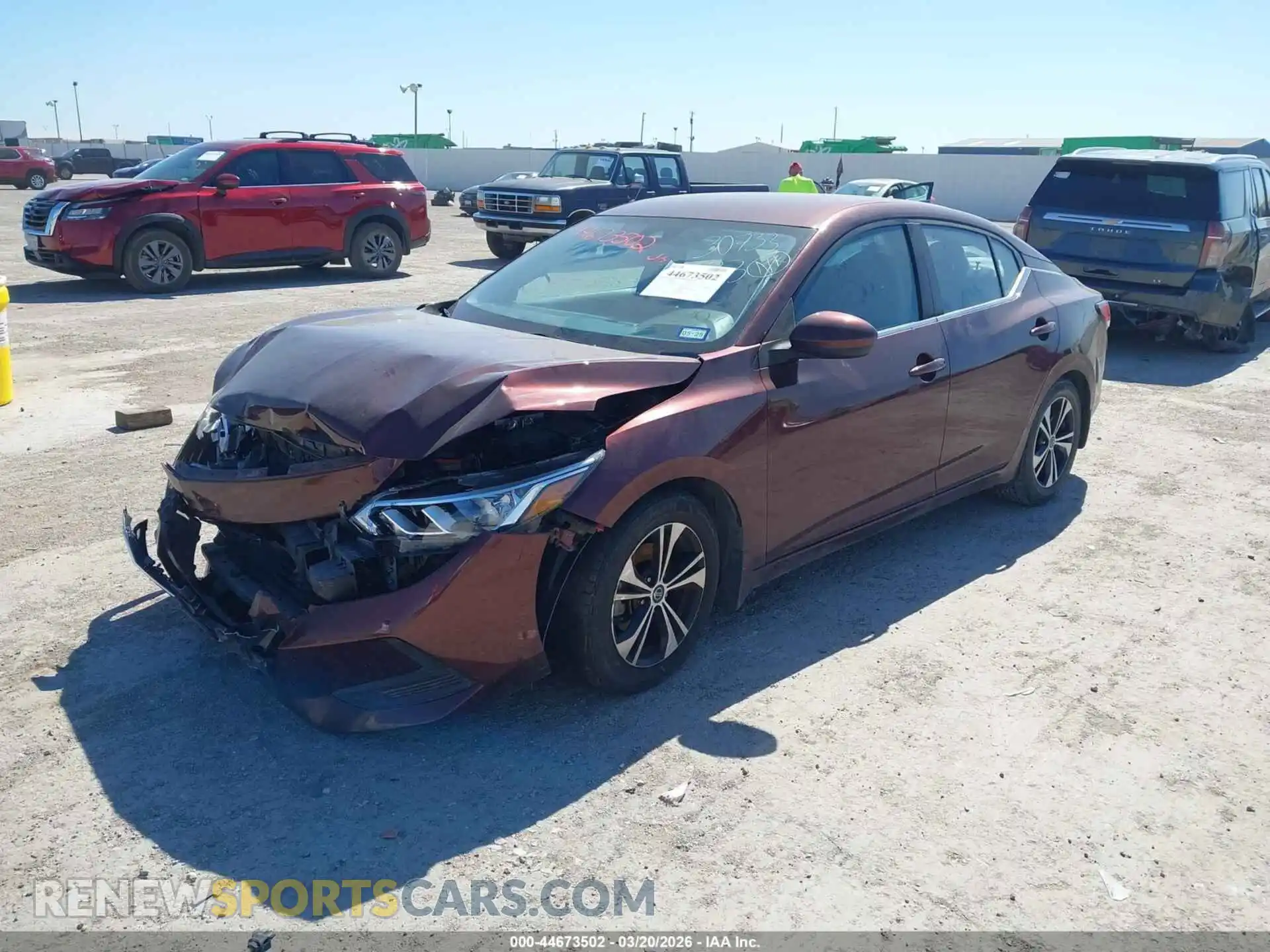 2 Photograph of a damaged car 3N1AB8CV1MY311763 NISSAN SENTRA 2021