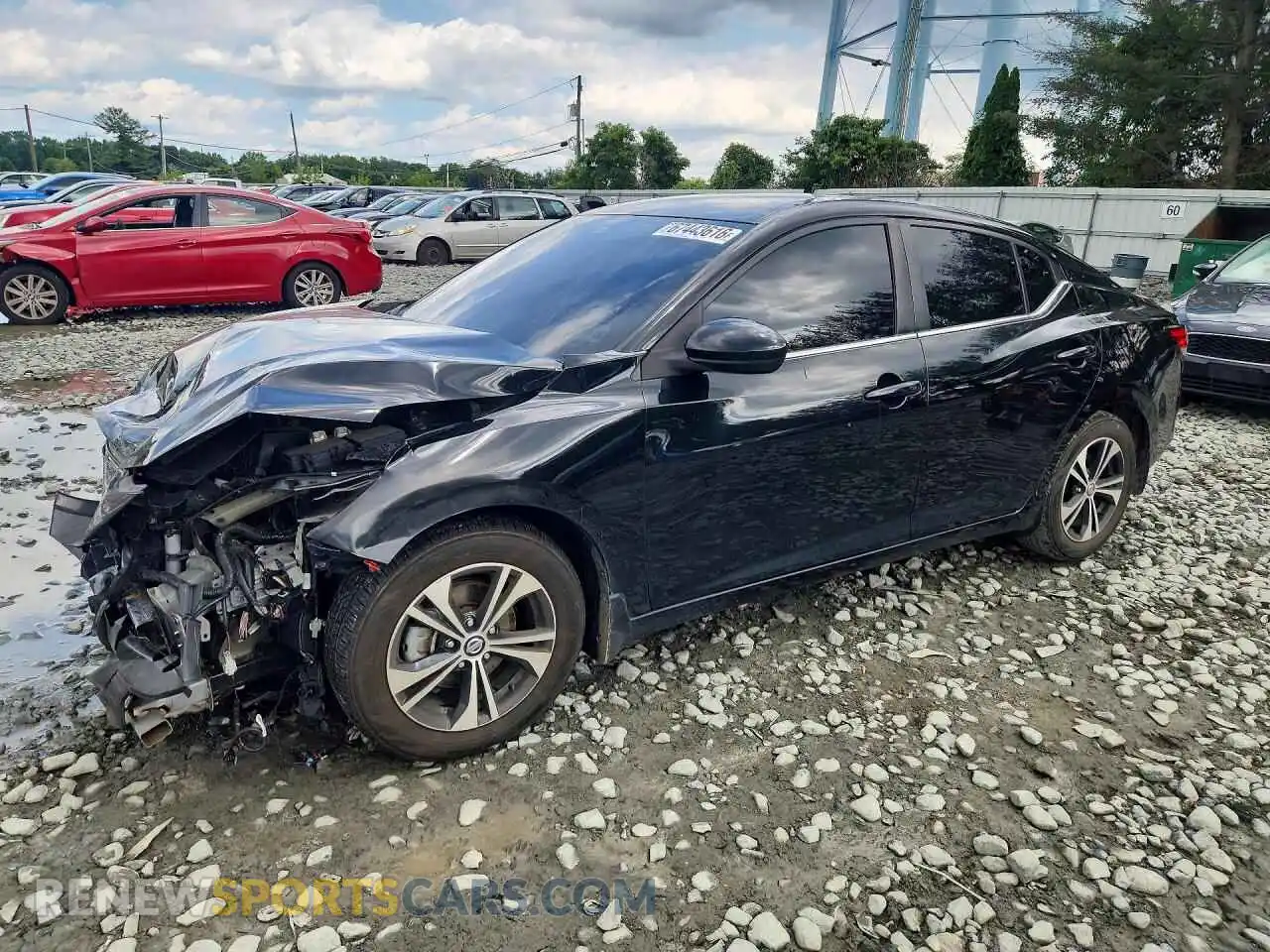 1 Photograph of a damaged car 3N1AB8CV1MY331947 NISSAN SENTRA 2021