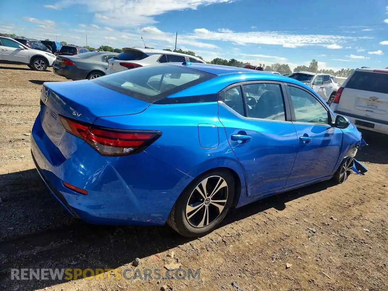 3 fotografías del automóvil dañado 3N1AB8CV2MY318365 NISSAN SENTRA 2021