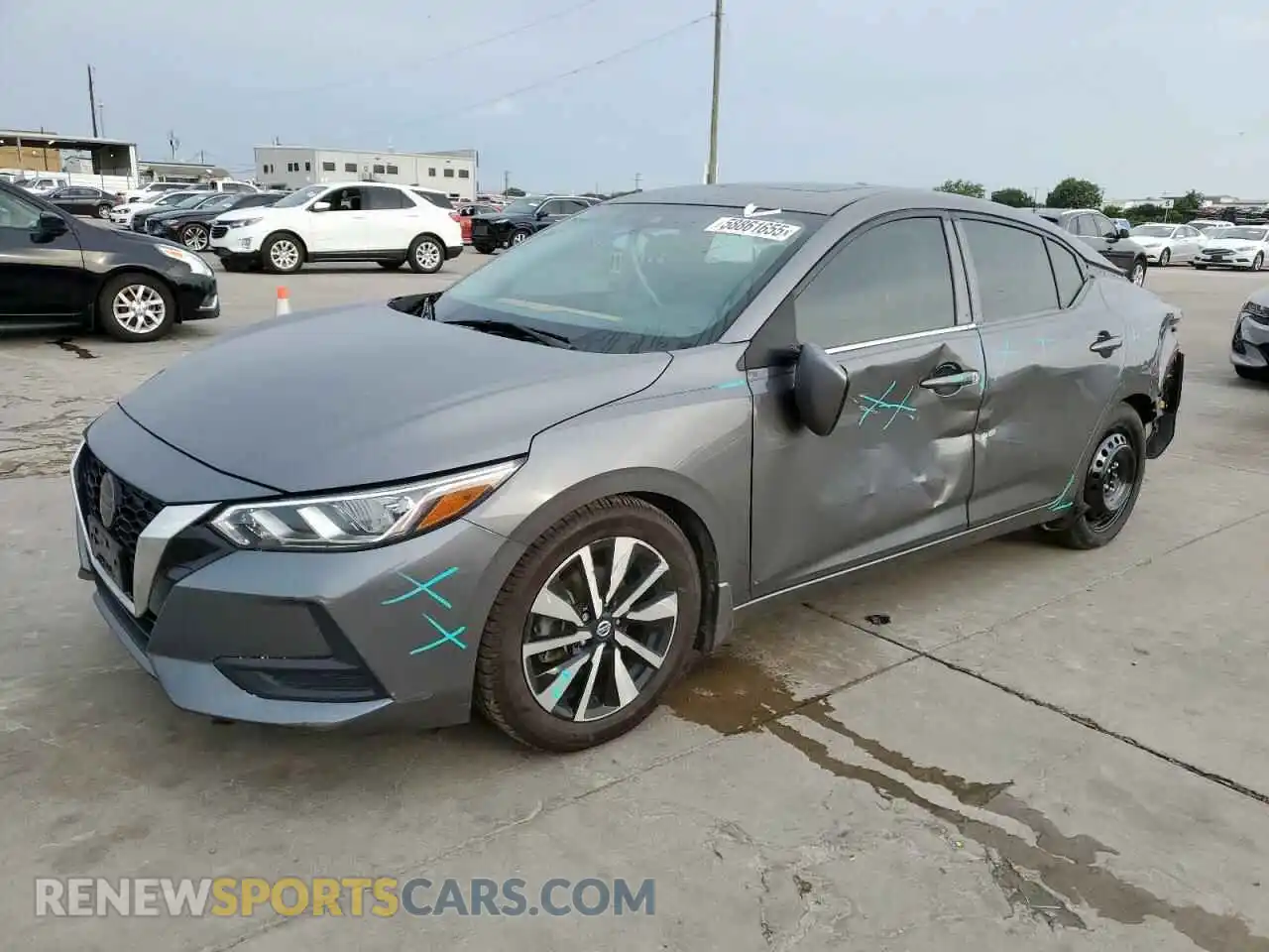 1 Photograph of a damaged car 3N1AB8CV3MY262713 NISSAN SENTRA 2021