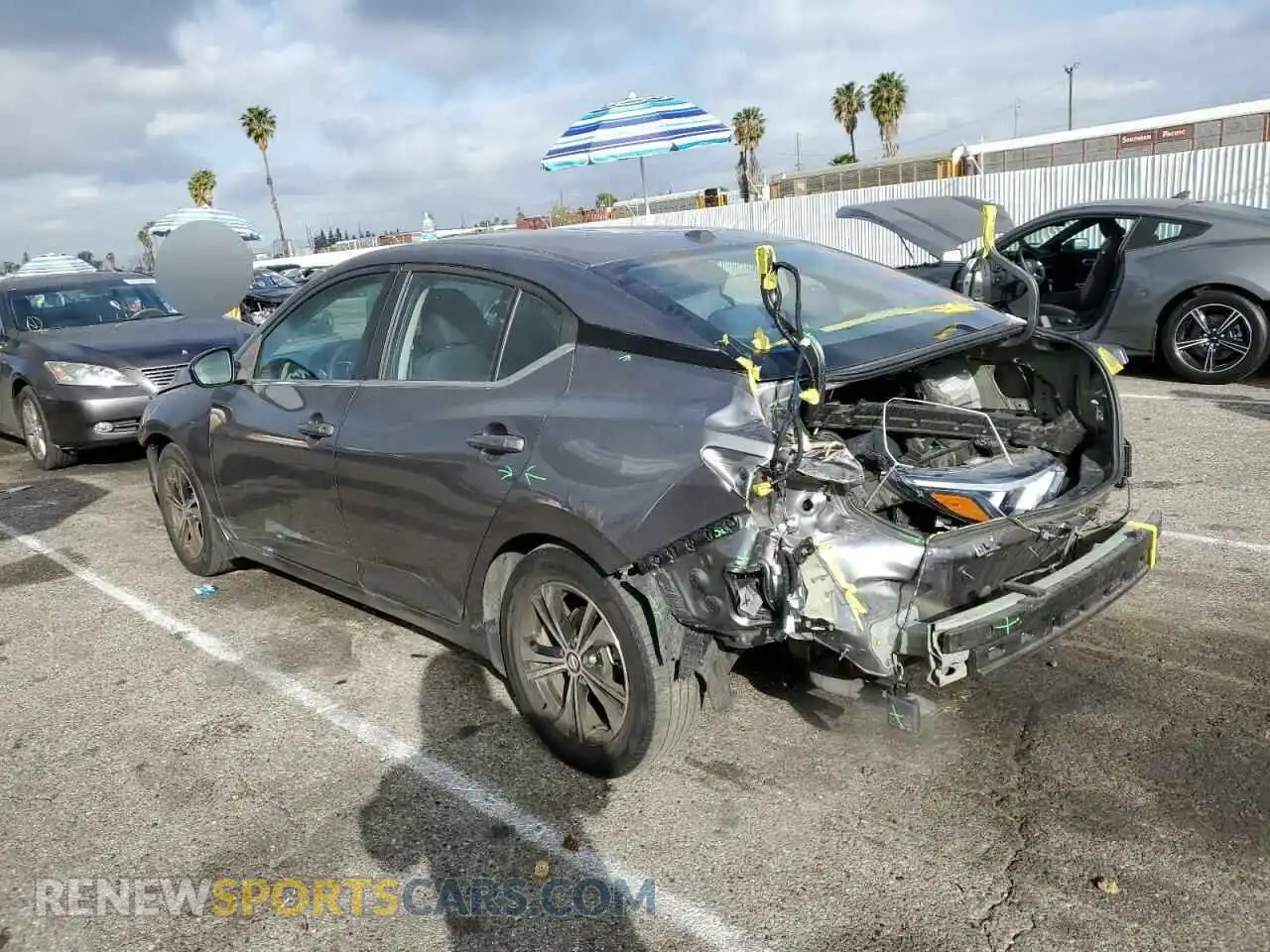 2 Photograph of a damaged car 3N1AB8CV3MY302286 NISSAN SENTRA 2021