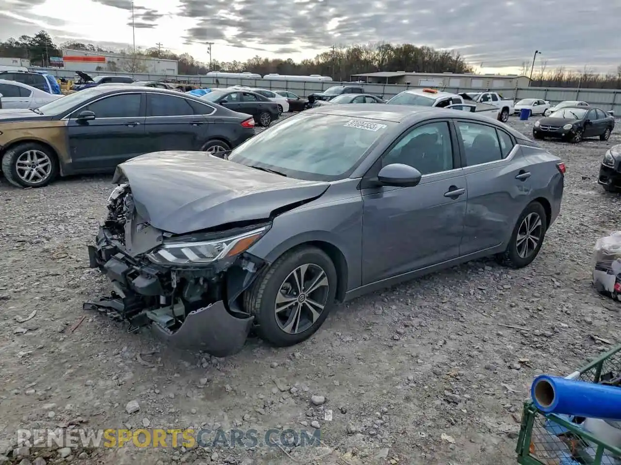 1 Photograph of a damaged car 3N1AB8CV3MY304913 NISSAN SENTRA 2021