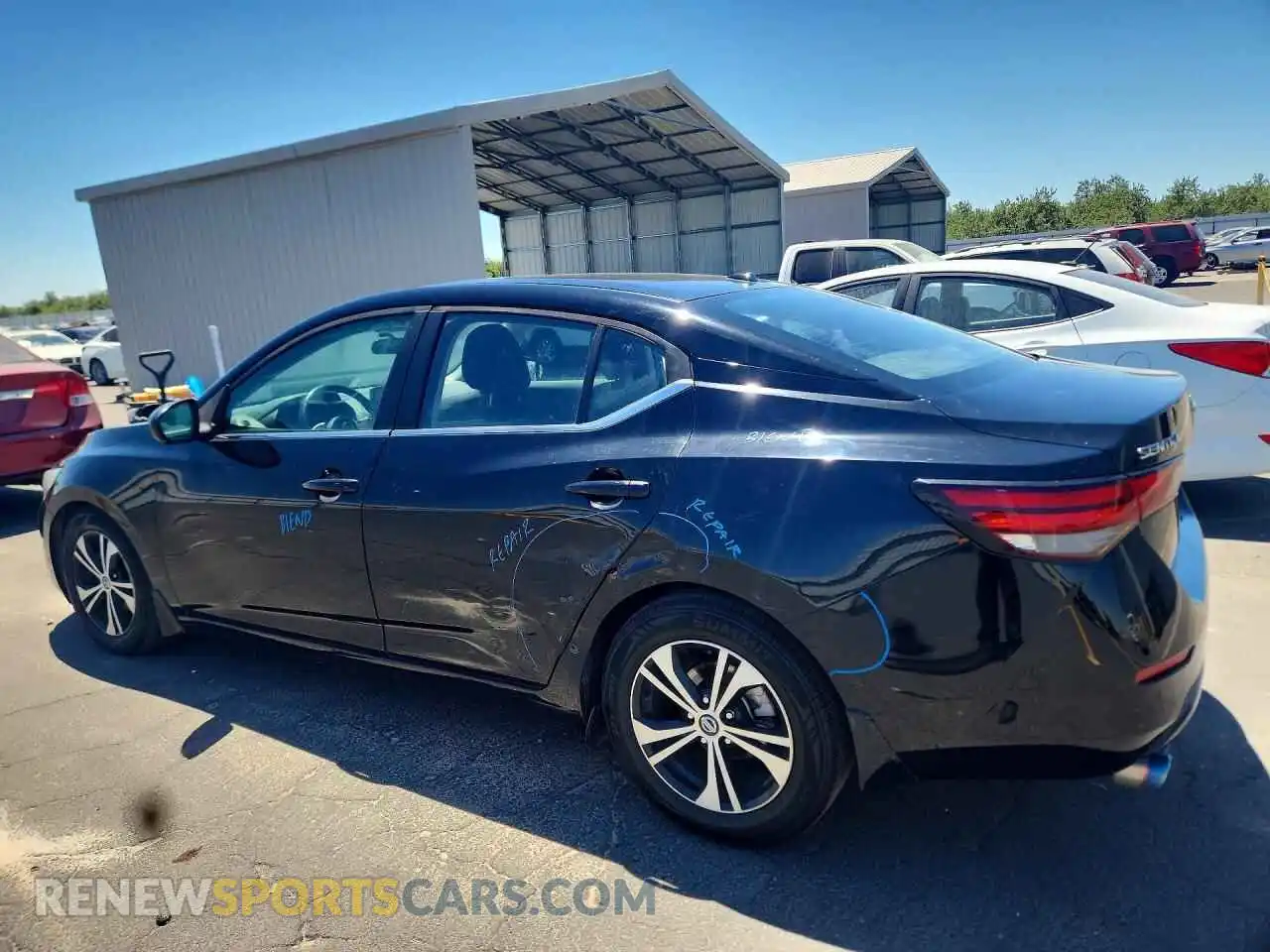 2 Photograph of a damaged car 3N1AB8CV4MY203332 NISSAN SENTRA 2021