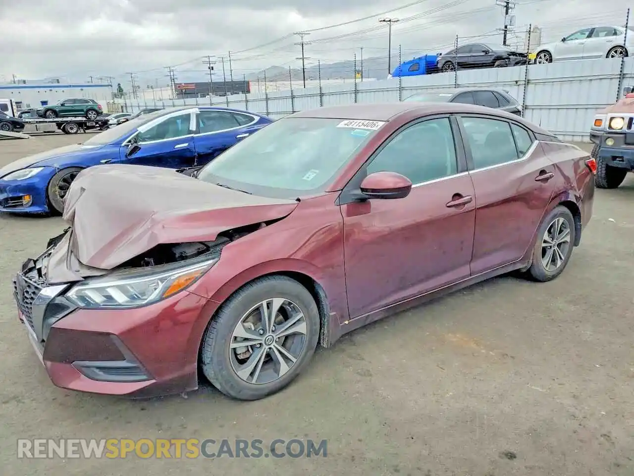 1 Photograph of a damaged car 3N1AB8CV4MY290231 NISSAN SENTRA 2021