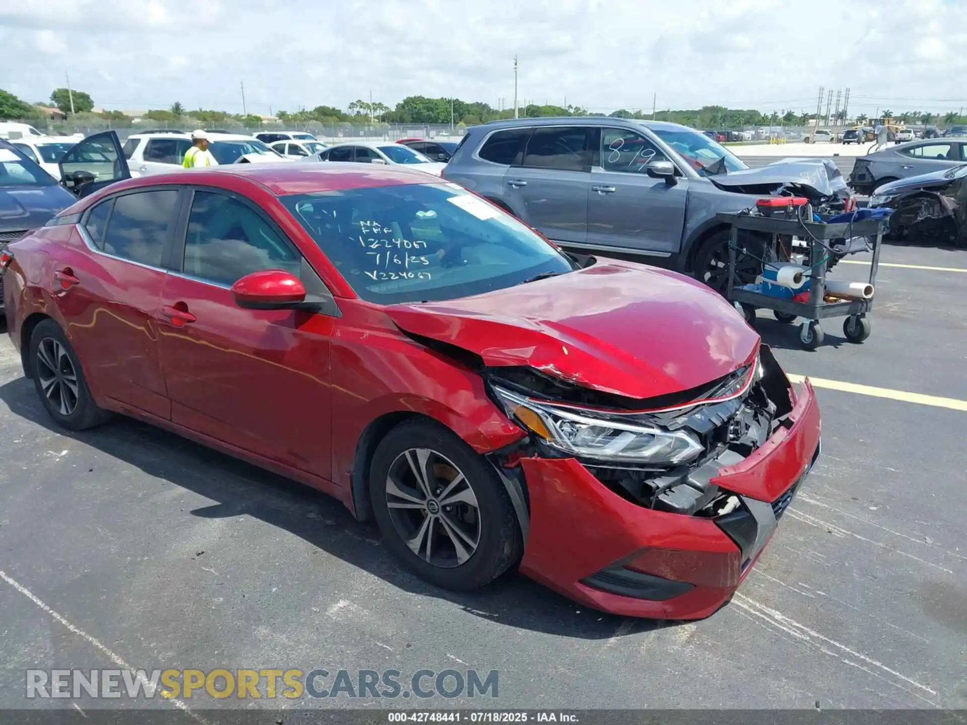 1 Photograph of a damaged car 3N1AB8CV6MY224067 NISSAN SENTRA 2021