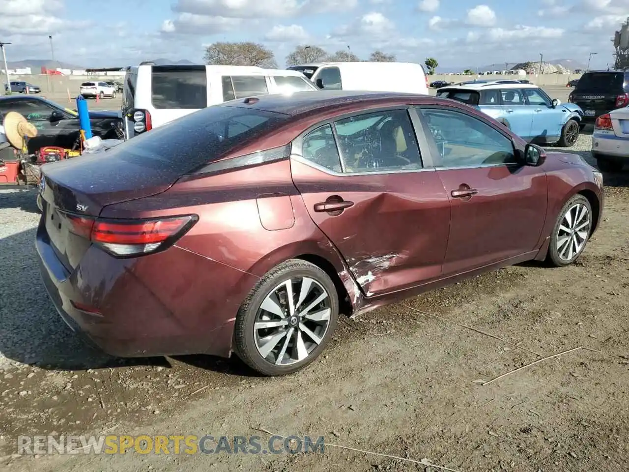 3 fotografías del automóvil dañado 3N1AB8CV6MY275892 NISSAN SENTRA 2021