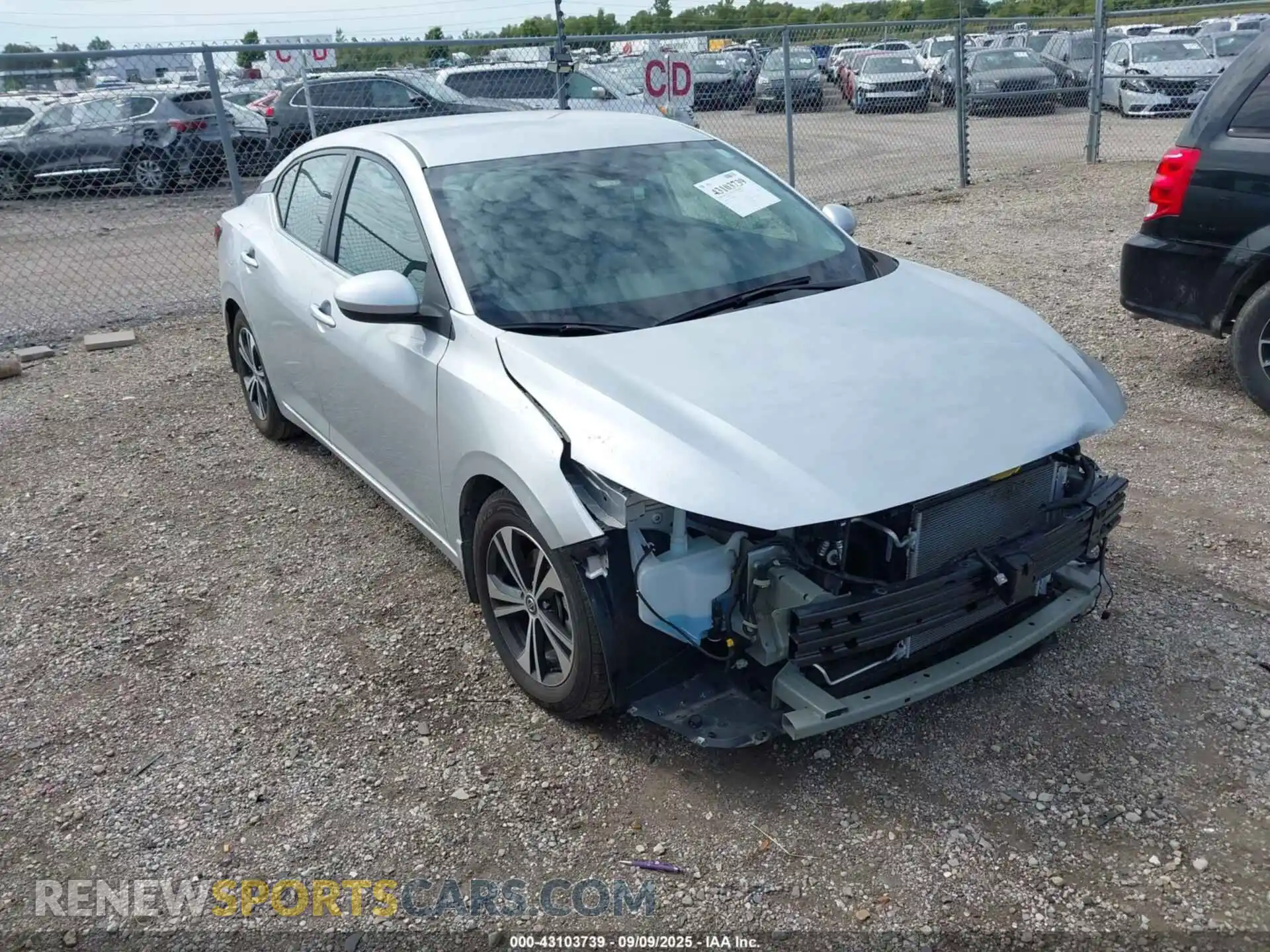 1 Photograph of a damaged car 3N1AB8CV7MY209089 NISSAN SENTRA 2021