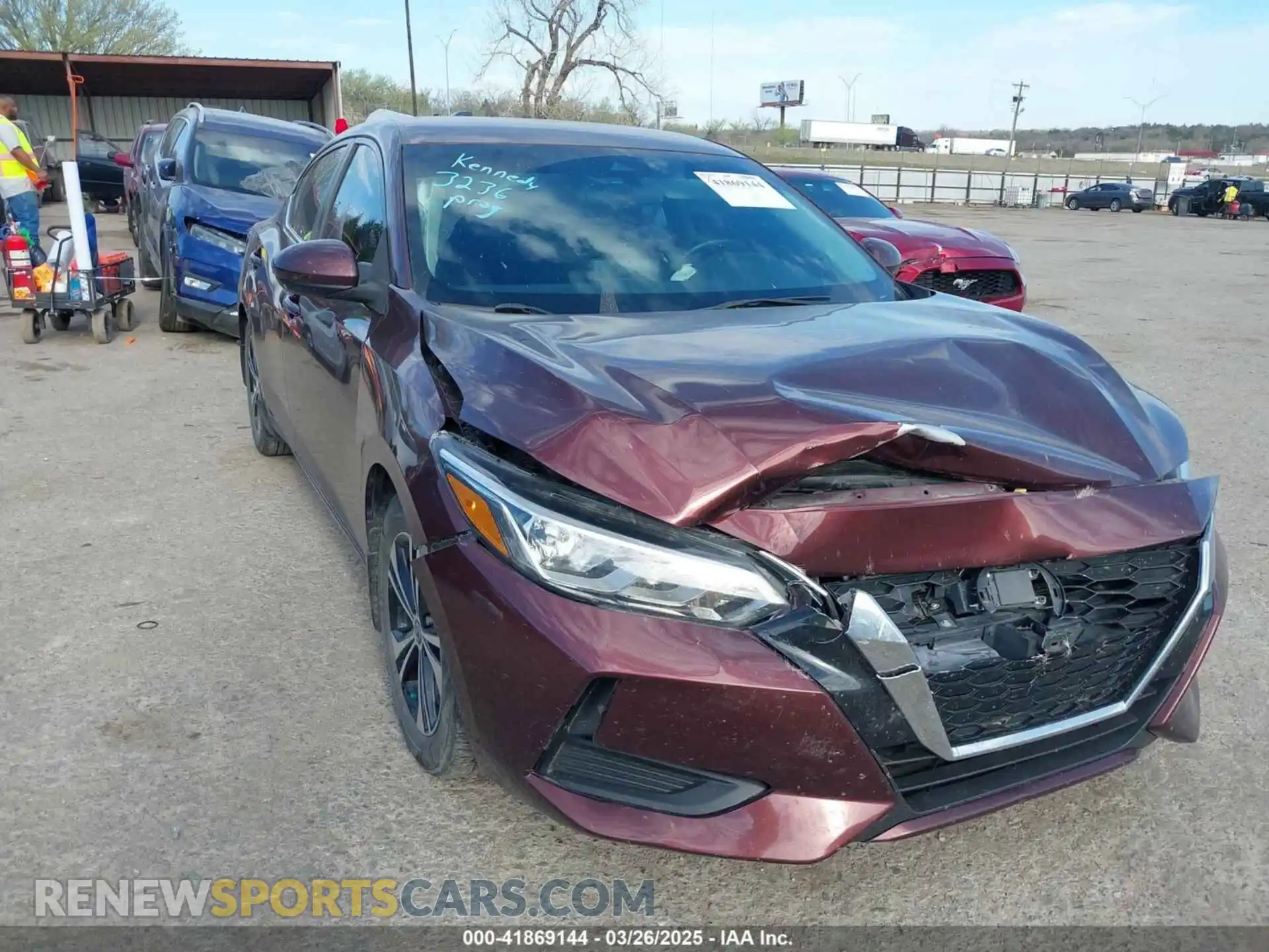 1 Photograph of a damaged car 3N1AB8CV7MY253545 NISSAN SENTRA 2021