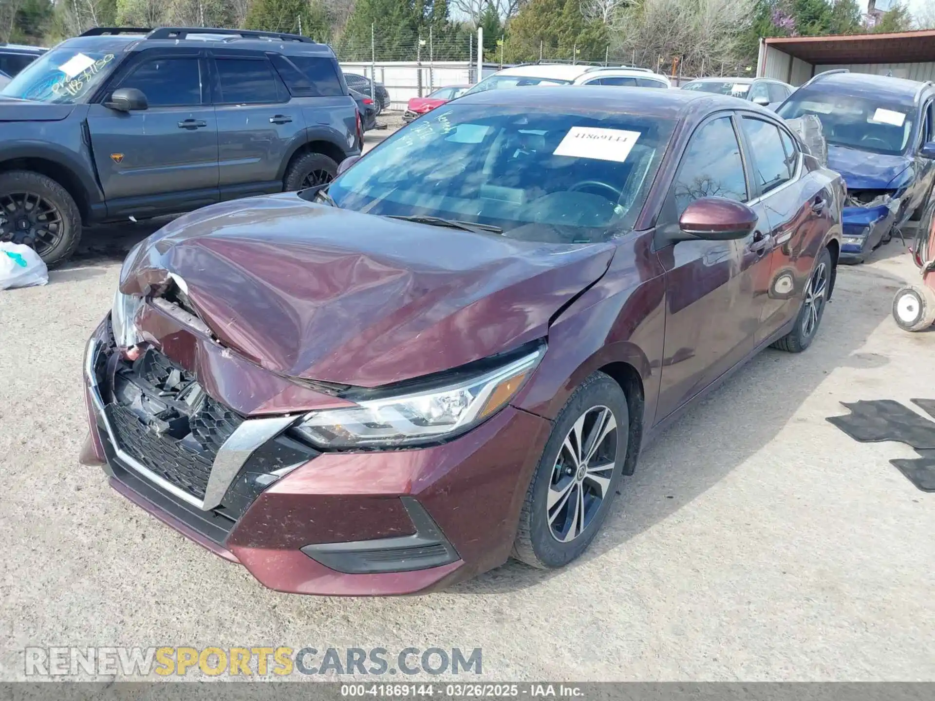 2 Photograph of a damaged car 3N1AB8CV7MY253545 NISSAN SENTRA 2021