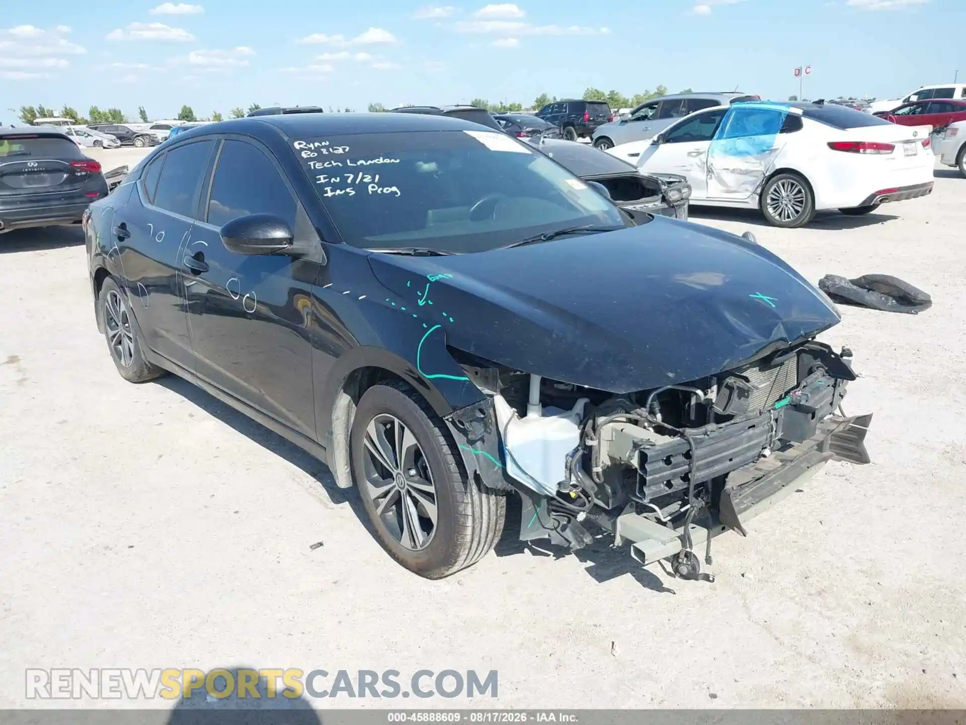 1 Photograph of a damaged car 3N1AB8CV7MY289932 NISSAN SENTRA 2021