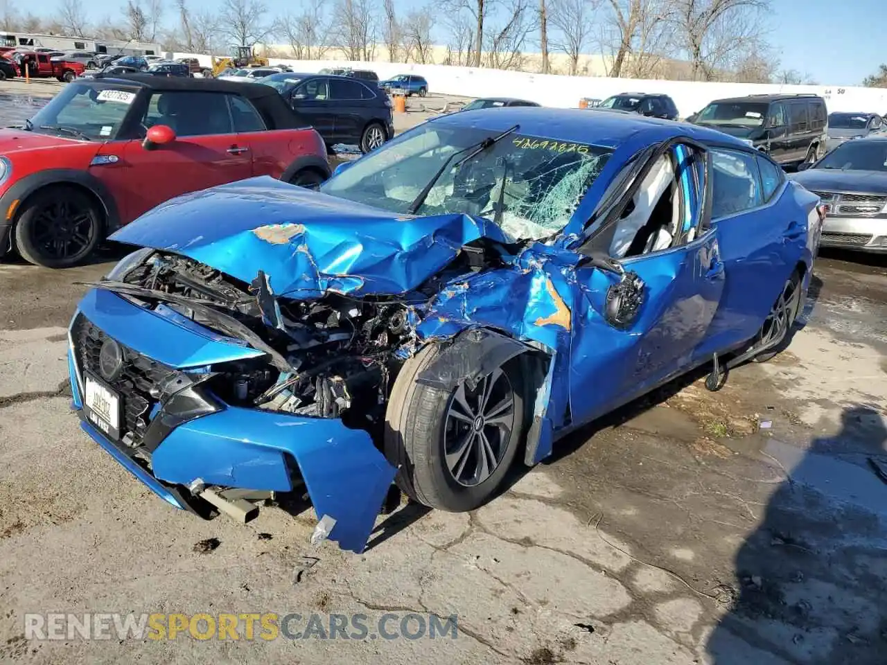 1 Photograph of a damaged car 3N1AB8CV8MY239069 NISSAN SENTRA 2021