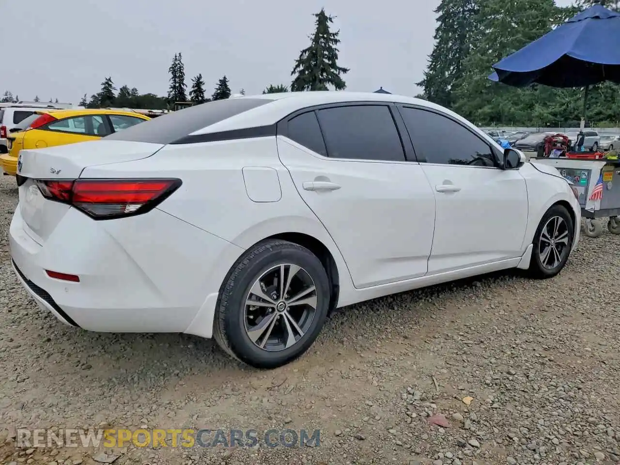 3 fotografías del automóvil dañado 3N1AB8CVXMY202072 NISSAN SENTRA 2021