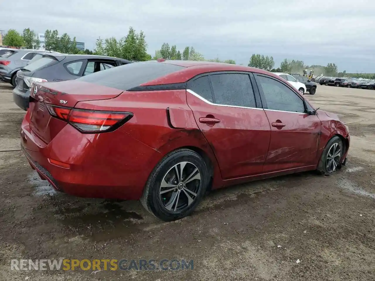 3 fotografías del automóvil dañado 3N1AB8CVXMY204713 NISSAN SENTRA 2021