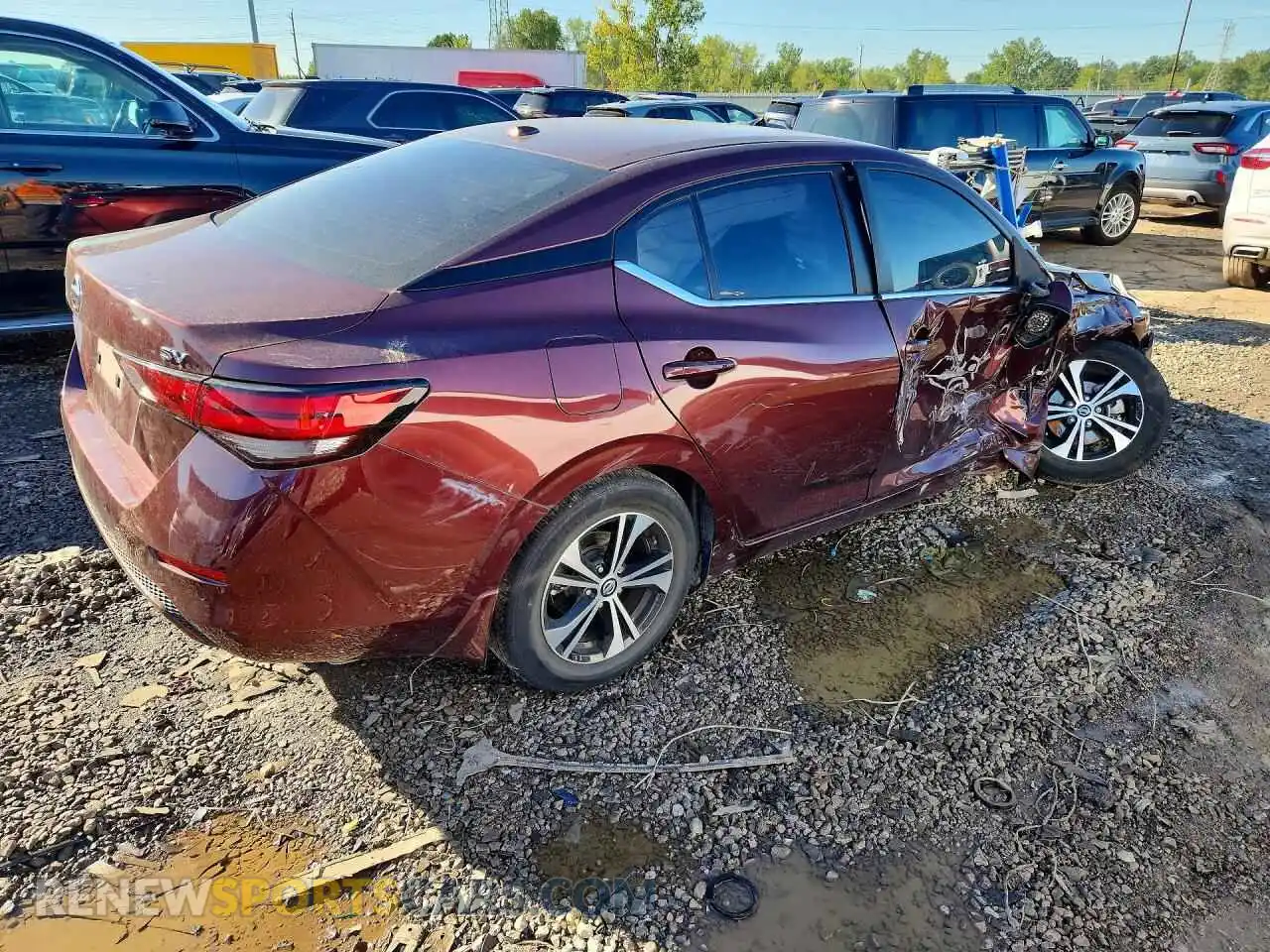 3 Photograph of a damaged car 3N1AB8CVXMY209877 NISSAN SENTRA 2021