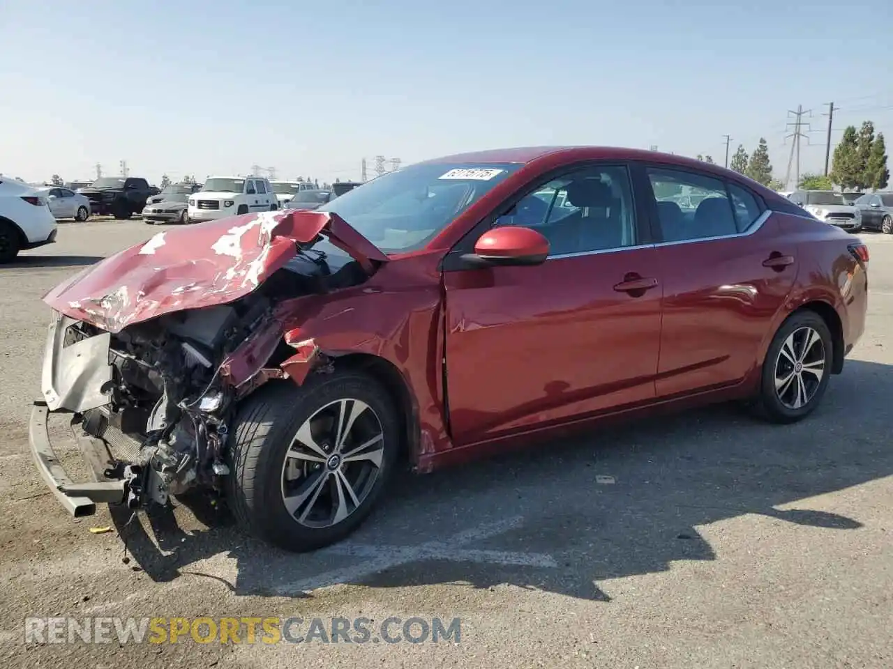 1 Photograph of a damaged car 3N1AB8CVXMY225139 NISSAN SENTRA 2021