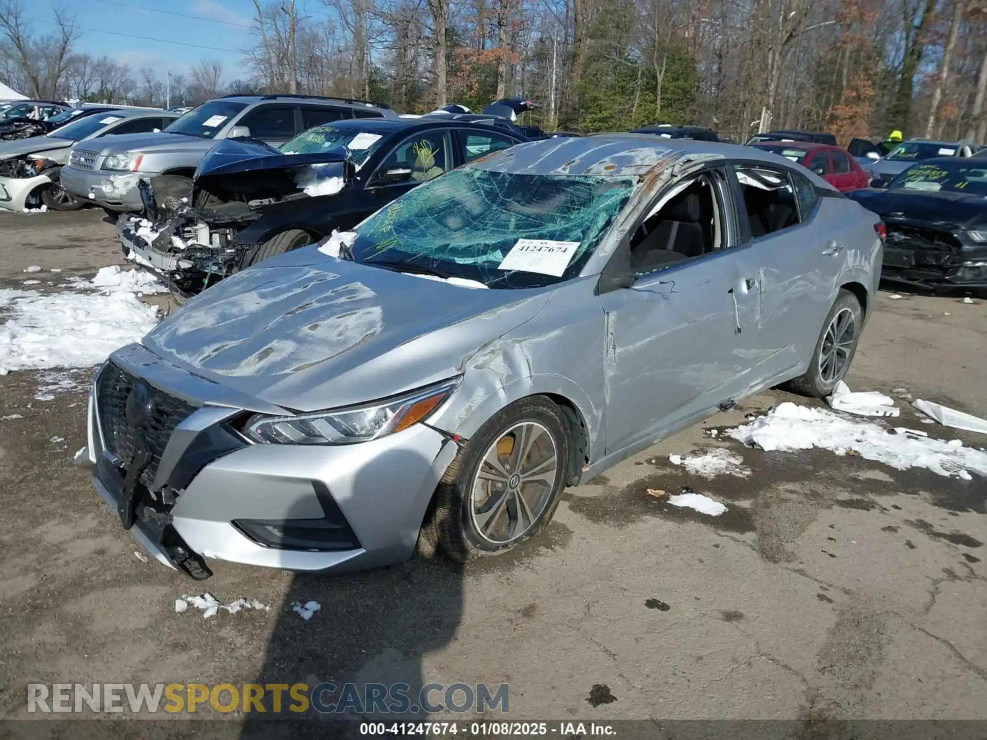 2 Photograph of a damaged car 3N1AB8CVXMY237792 NISSAN SENTRA 2021
