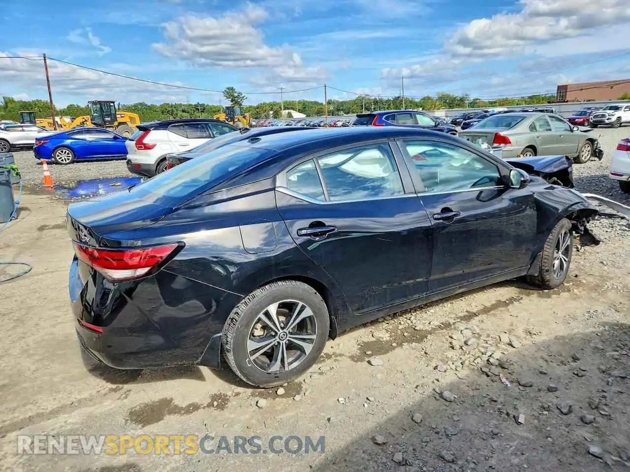 3 fotografías del automóvil dañado 3N1AB8CVXMY242409 NISSAN SENTRA 2021