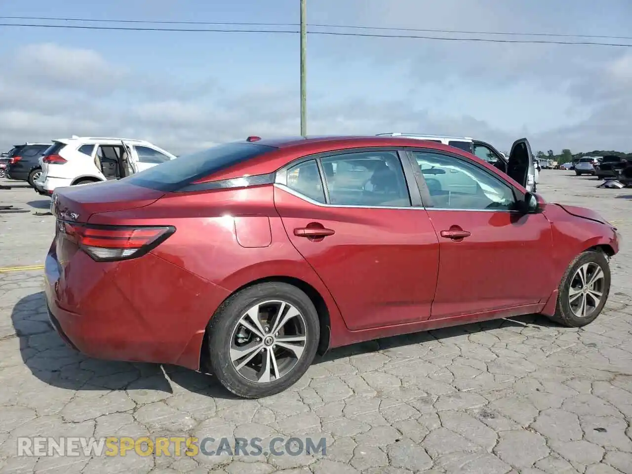 3 fotografías del automóvil dañado 3N1AB8CVXMY243057 NISSAN SENTRA 2021