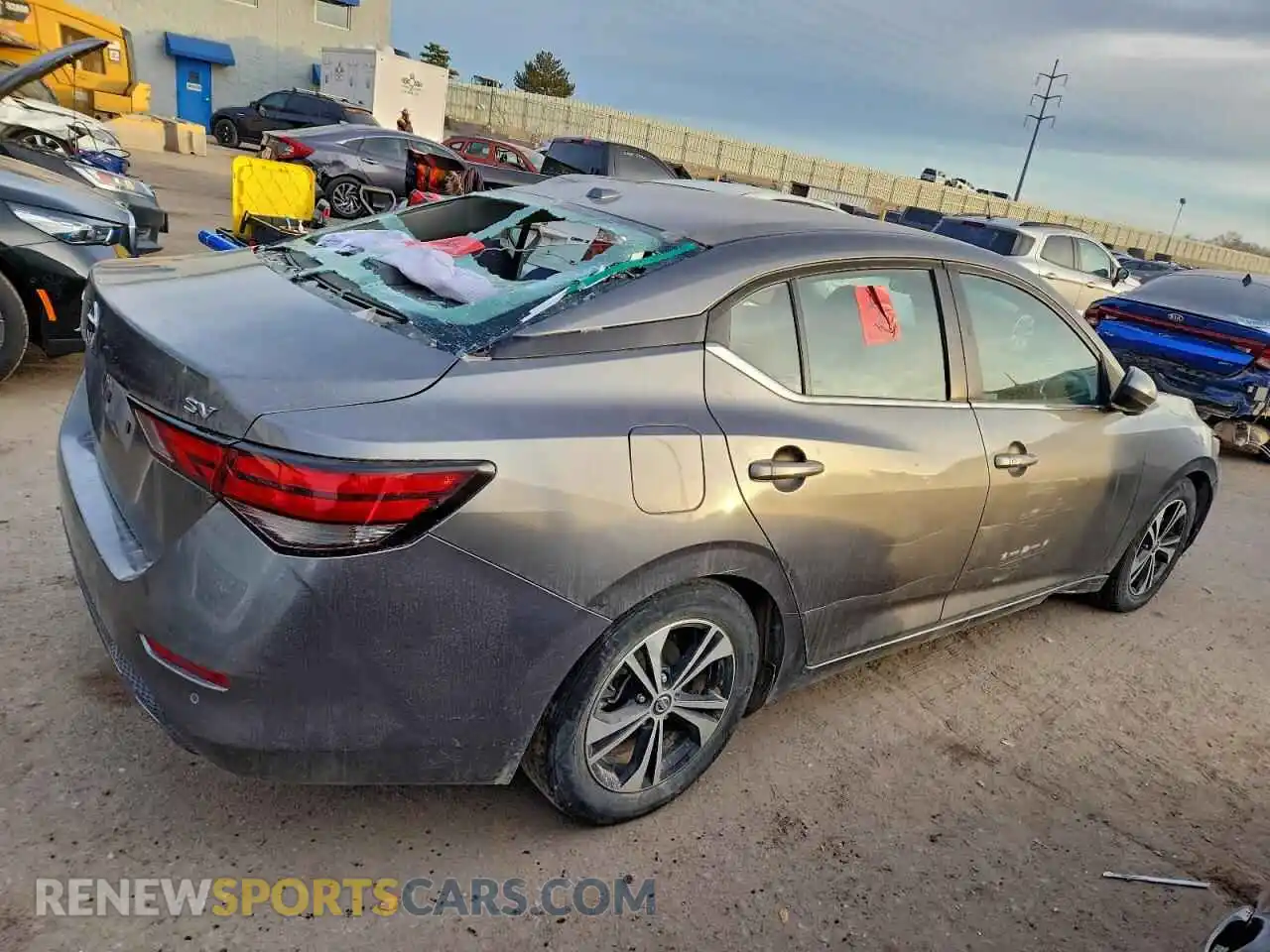 3 fotografías del automóvil dañado 3N1AB8CVXMY284143 NISSAN SENTRA 2021