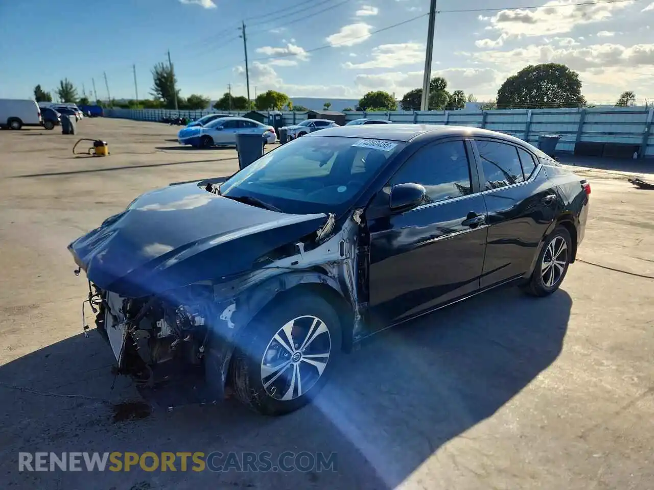 1 Photograph of a damaged car 3N1AB8CVXMY304603 NISSAN SENTRA 2021