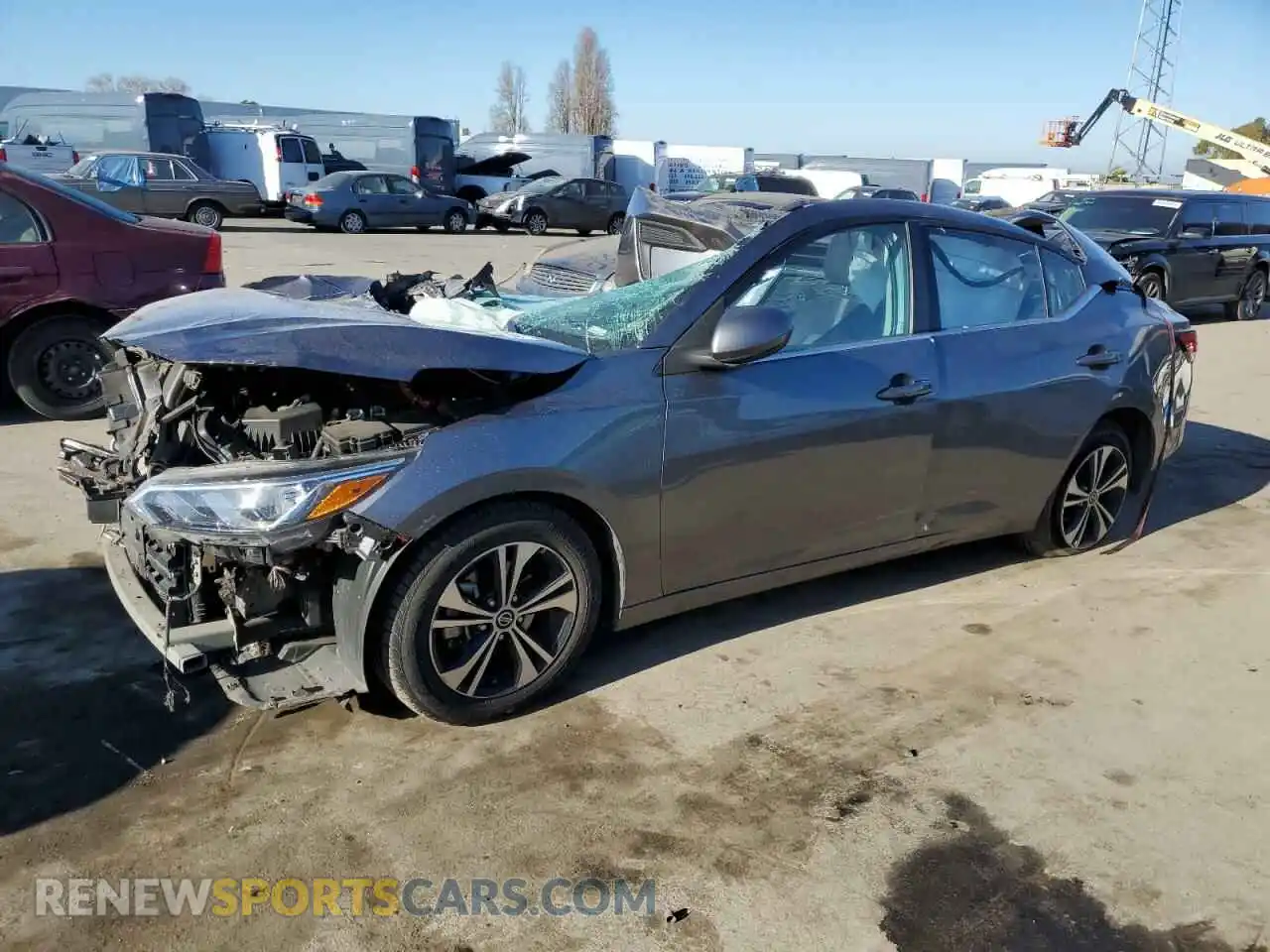 1 Photograph of a damaged car 3N1AB8CVXMY308666 NISSAN SENTRA 2021