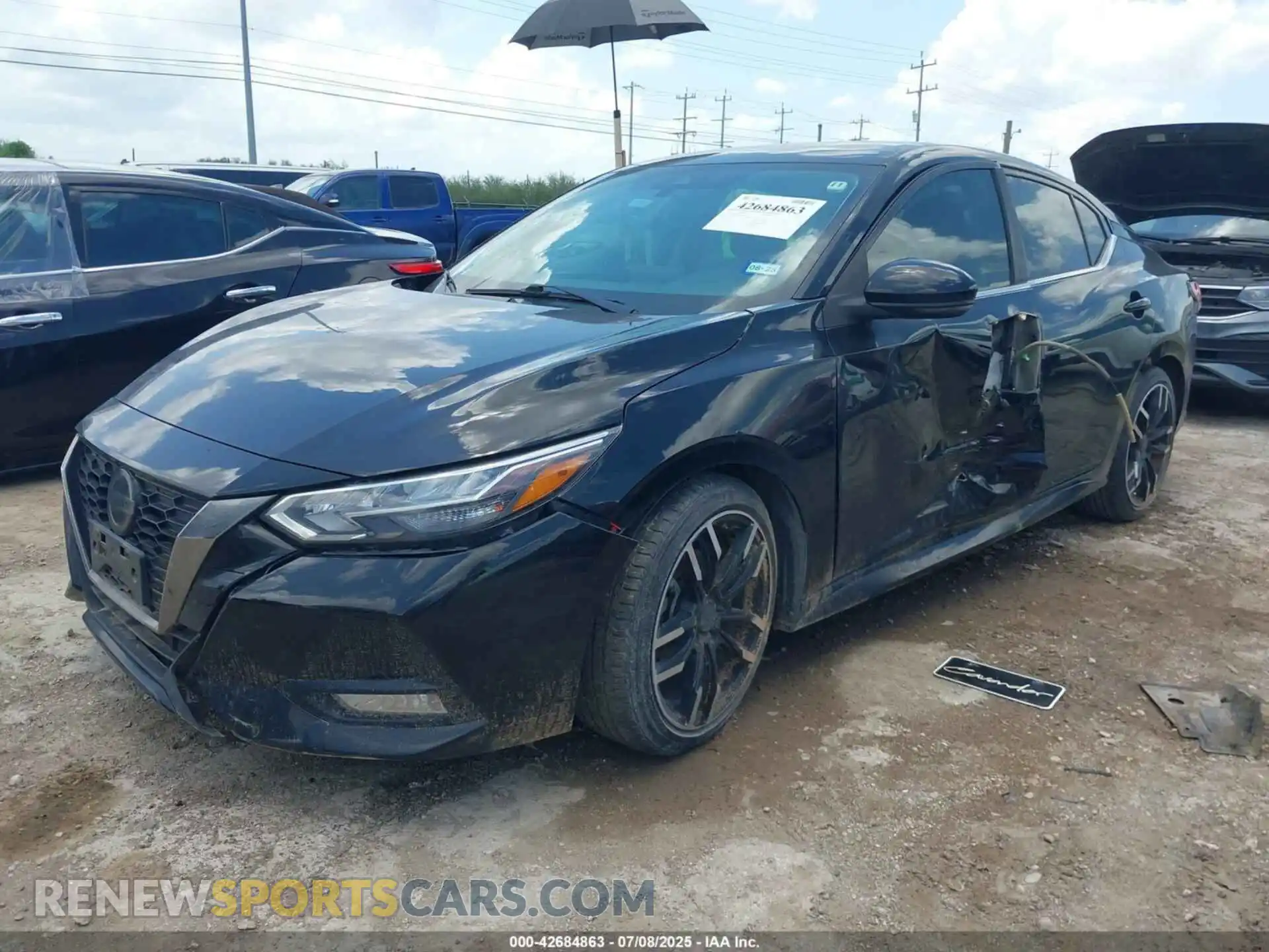 2 Photograph of a damaged car 3N1AB8DV1MY244256 NISSAN SENTRA 2021
