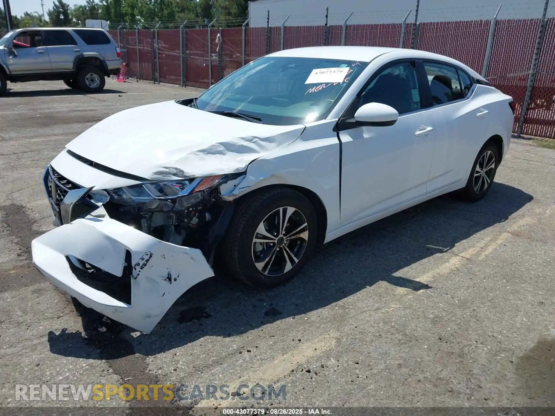 2 Photograph of a damaged car 3N1AB8CV8NY308943 NISSAN SENTRA 2022