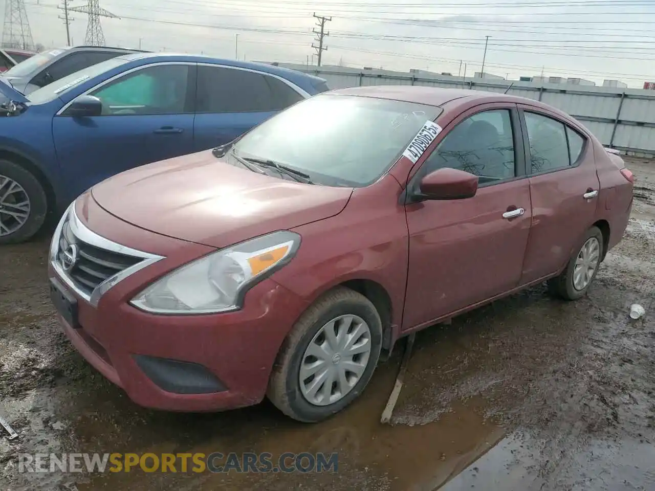 1 fotografías del automóvil dañado 3N1CN7AP2KL836128 NISSAN VERSA 2019