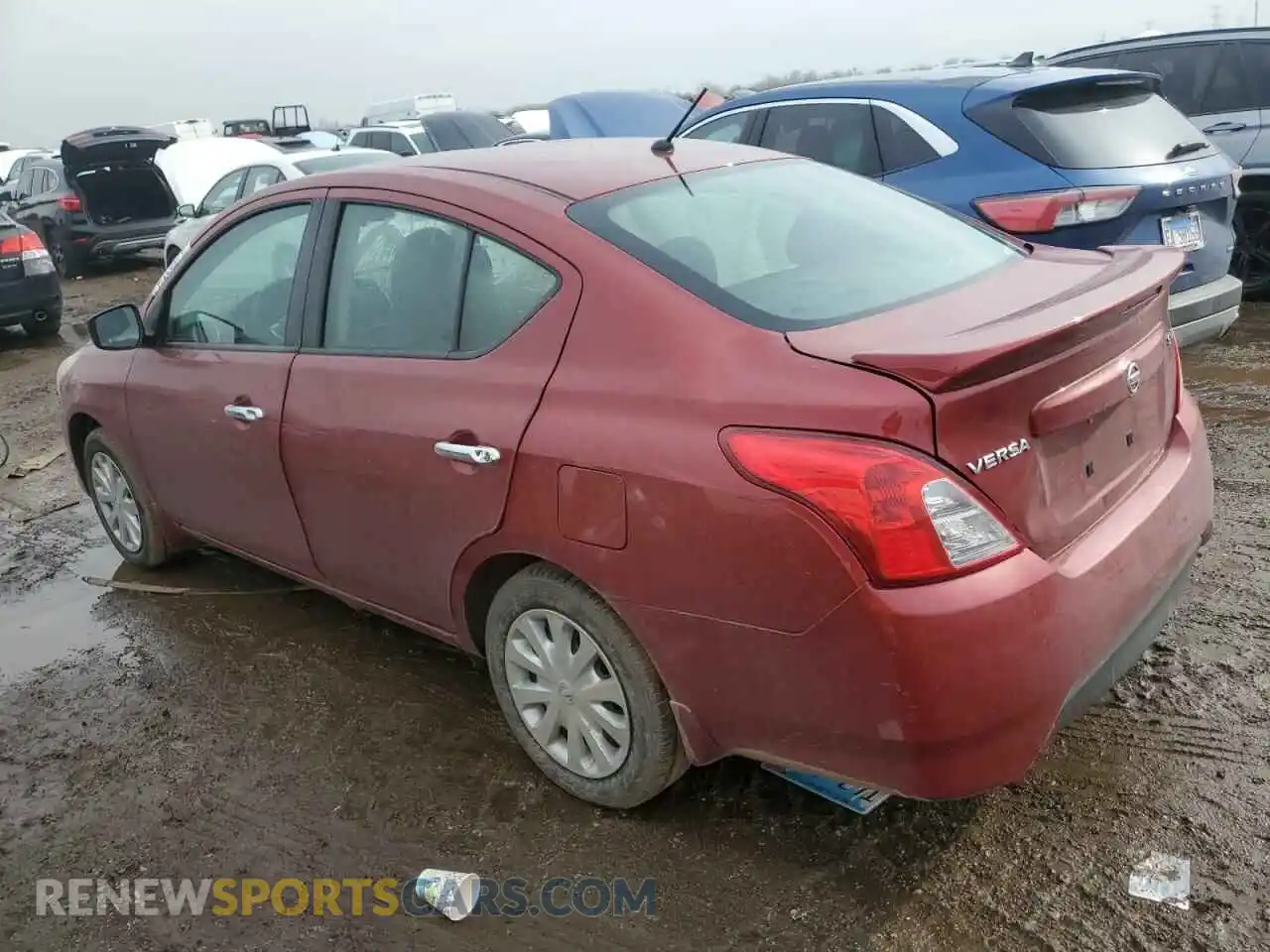 2 fotografías del automóvil dañado 3N1CN7AP2KL836128 NISSAN VERSA 2019
