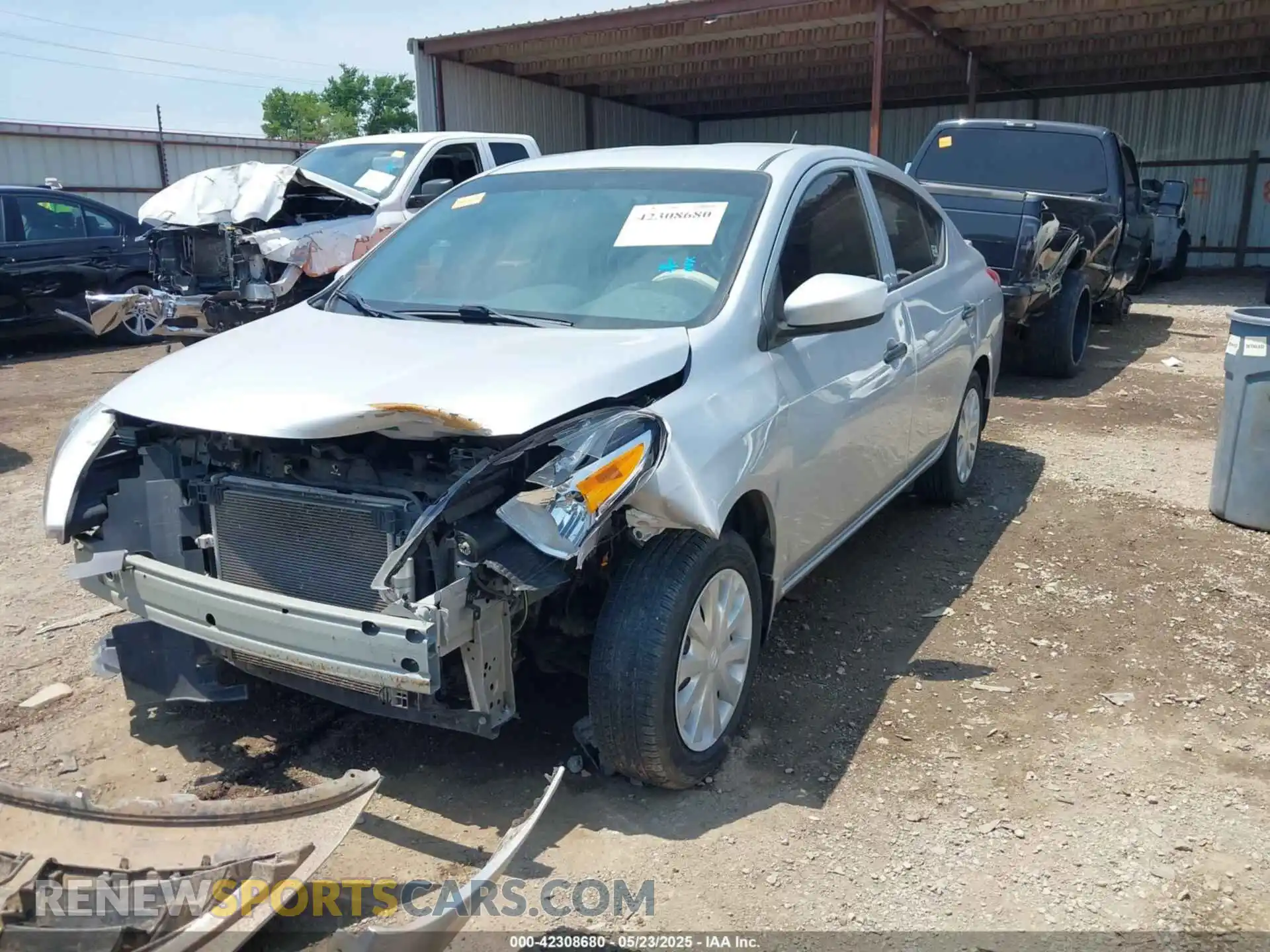 2 Photograph of a damaged car 3N1CN7AP3KL846523 NISSAN VERSA 2019