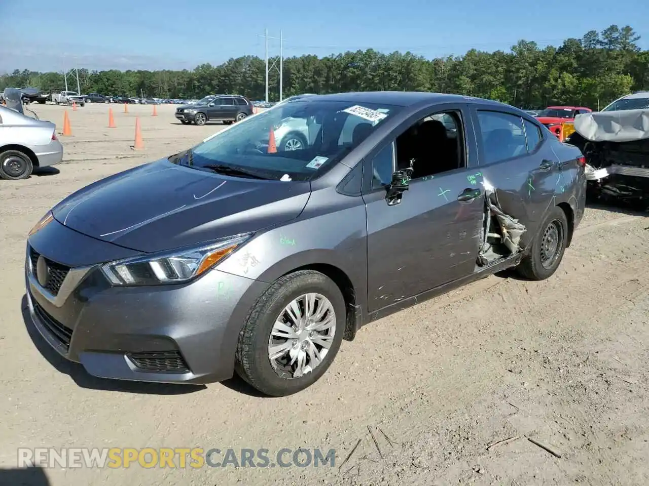 1 fotografías del automóvil dañado 3N1CN8DV0ML925876 NISSAN VERSA 2021