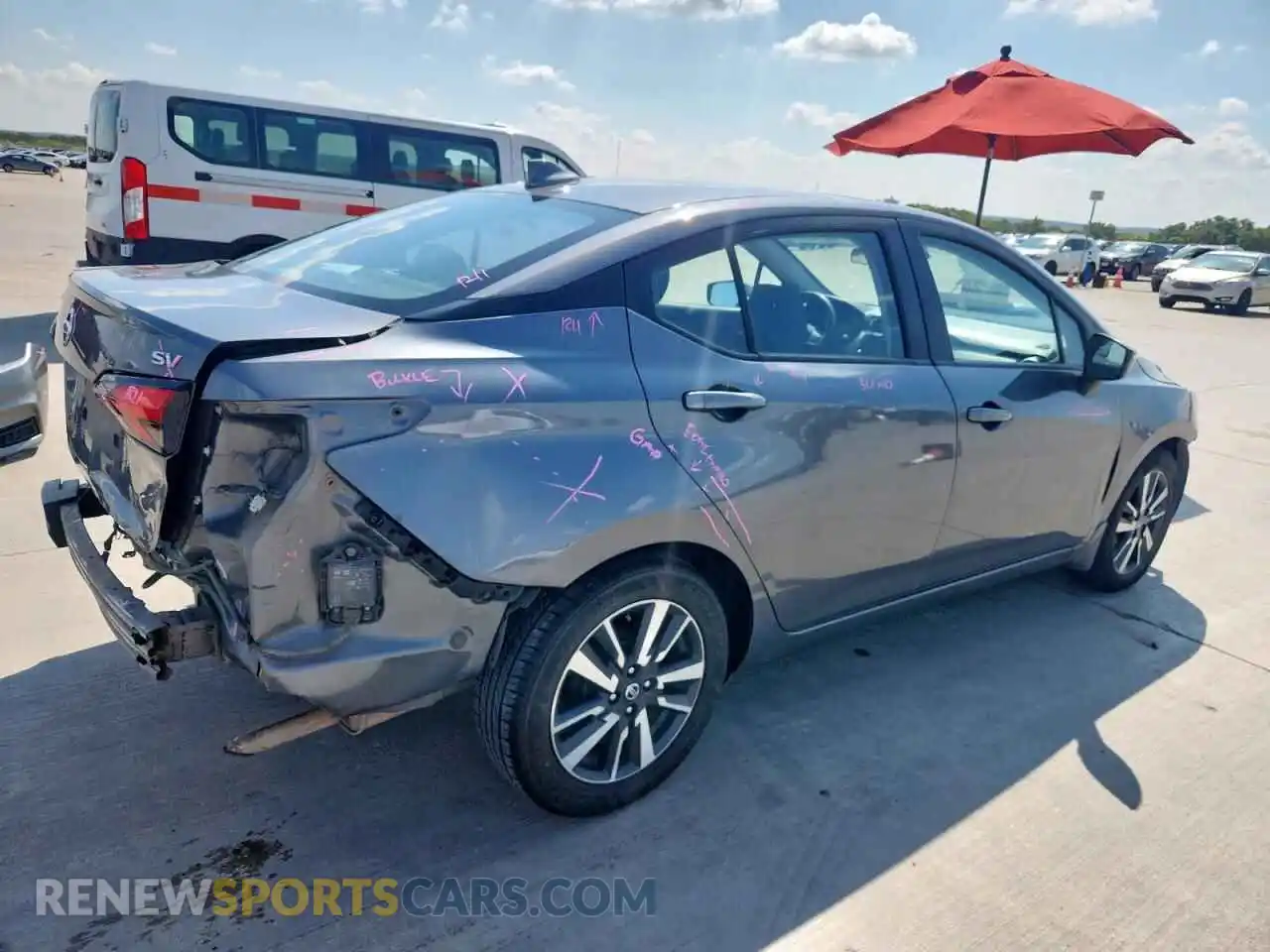 3 Photograph of a damaged car 3N1CN8EV0ML823542 NISSAN VERSA 2021