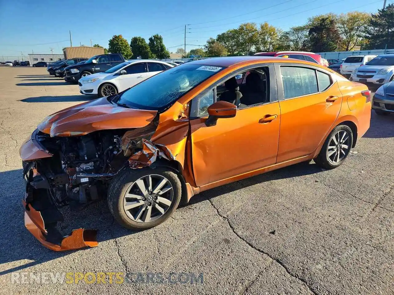 1 fotografías del automóvil dañado 3N1CN8EV1ML906509 NISSAN VERSA 2021