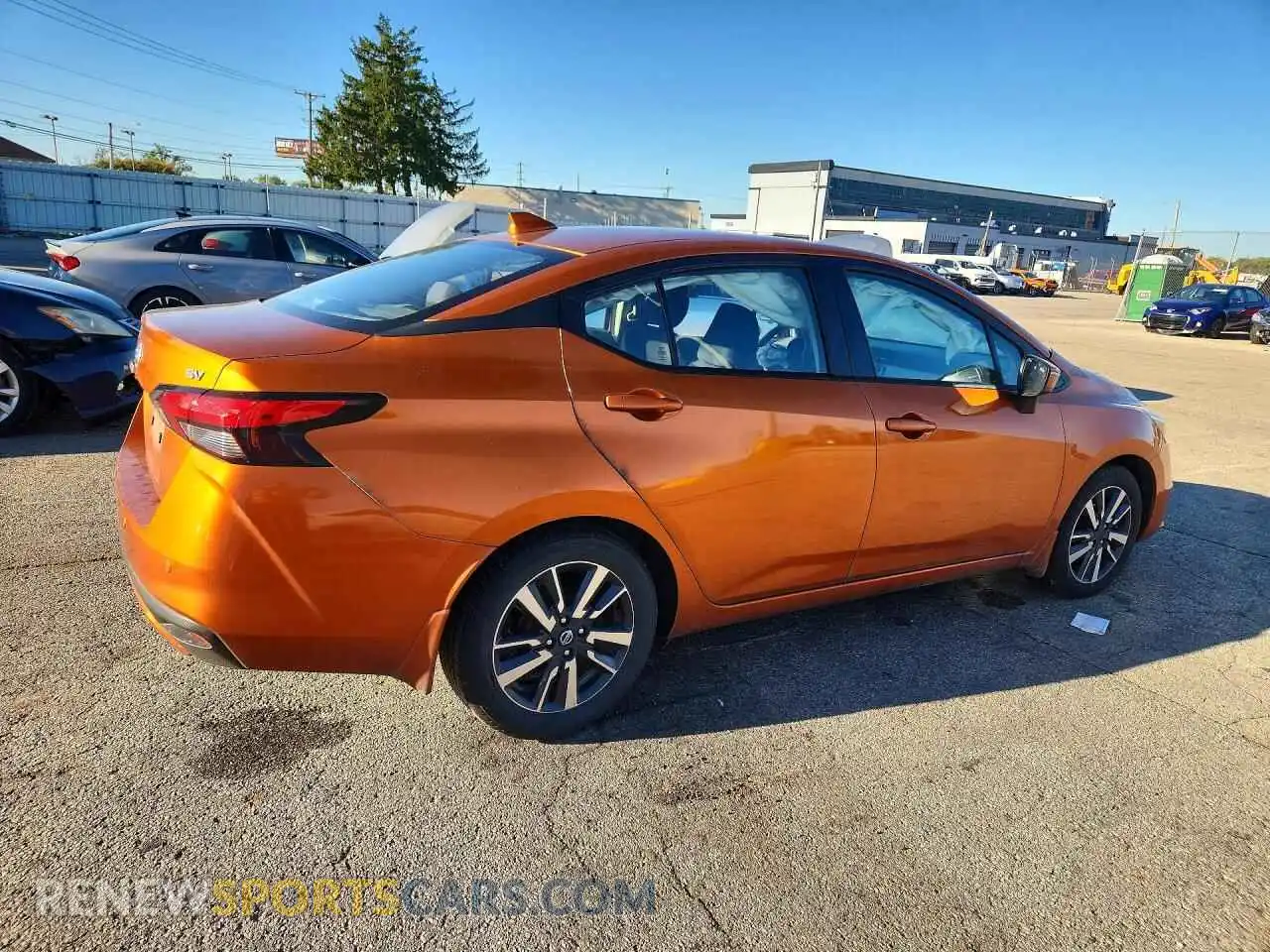 3 fotografías del automóvil dañado 3N1CN8EV1ML906509 NISSAN VERSA 2021