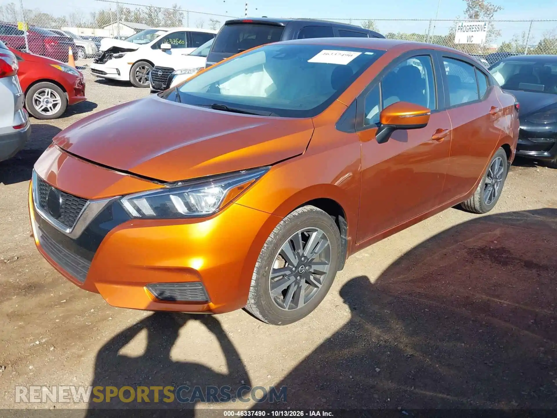 2 Photograph of a damaged car 3N1CN8EV1ML923309 NISSAN VERSA 2021