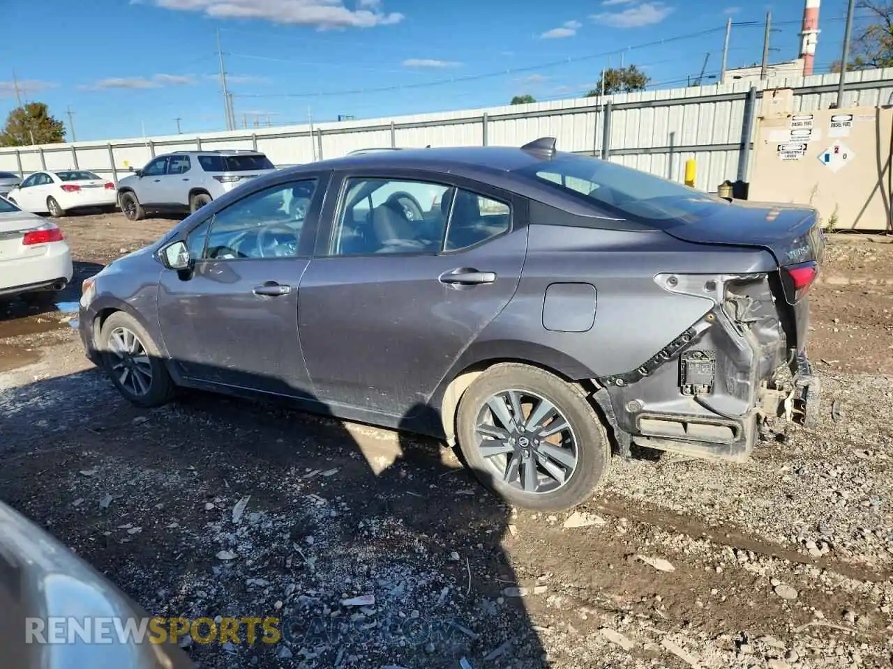 2 fotografías del automóvil dañado 3N1CN8EV2ML886030 NISSAN VERSA 2021