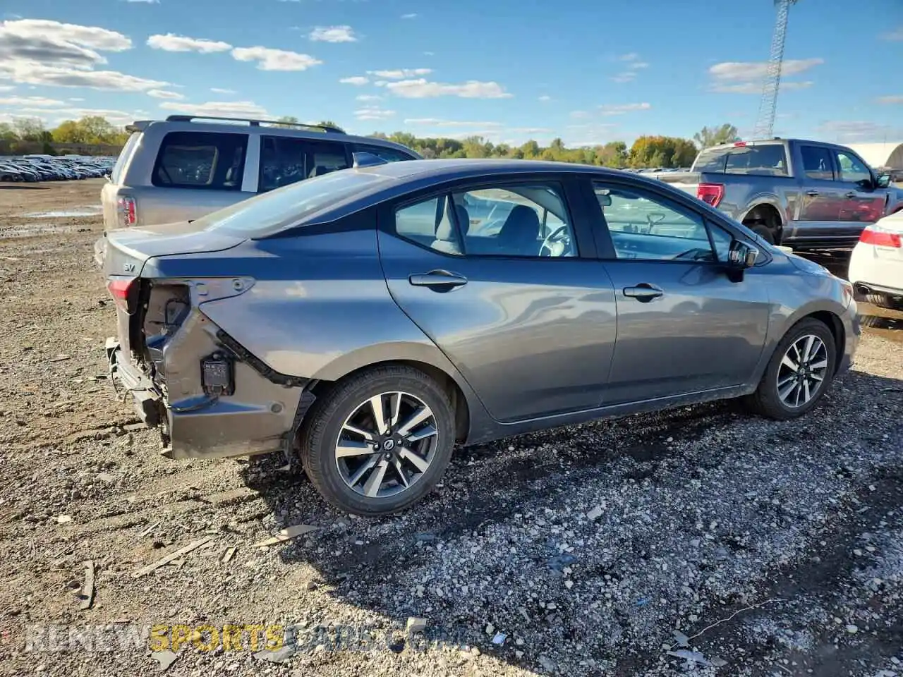 3 fotografías del automóvil dañado 3N1CN8EV2ML886030 NISSAN VERSA 2021