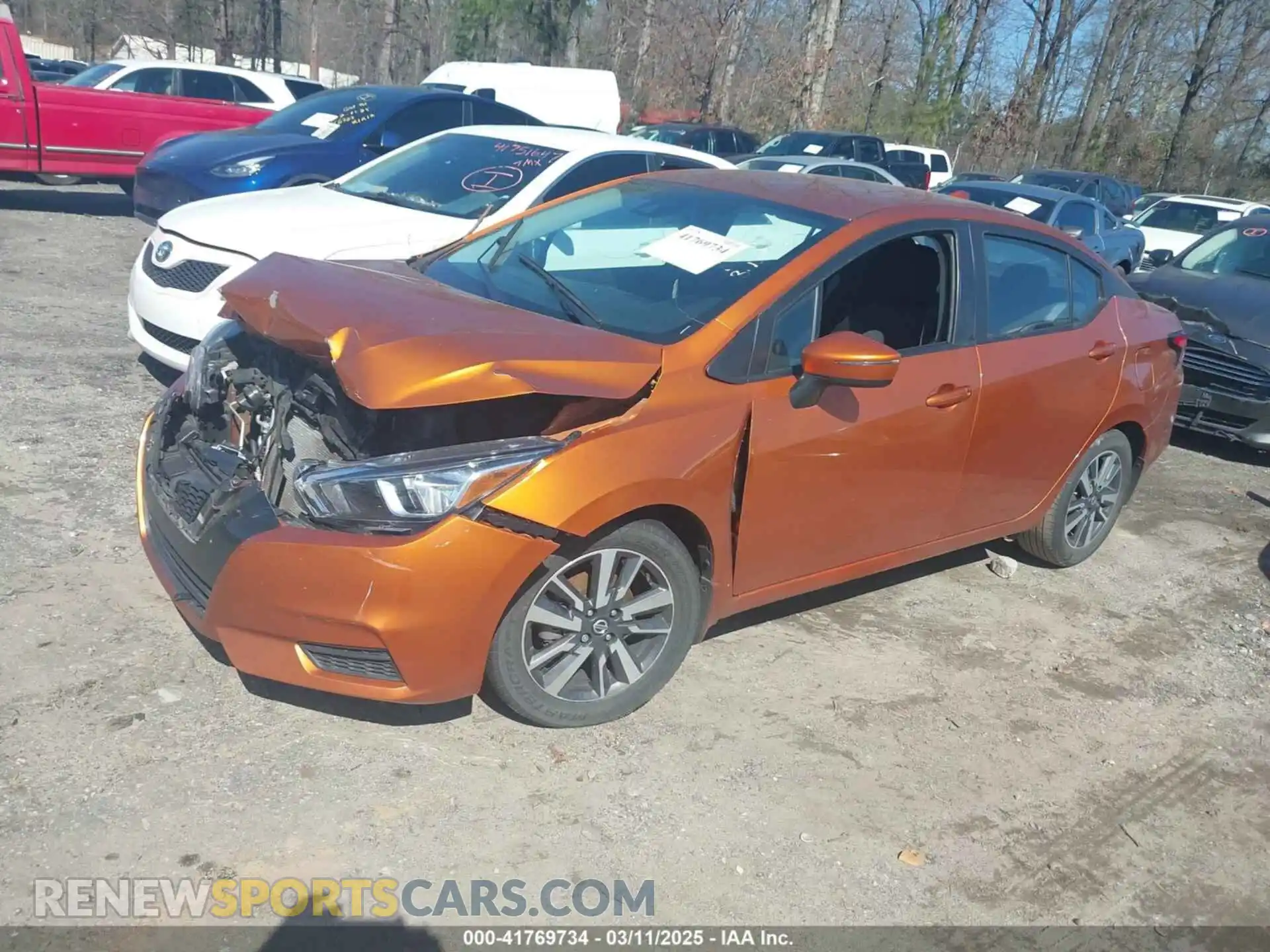 2 fotografías del automóvil dañado 3N1CN8EV3ML837516 NISSAN VERSA 2021