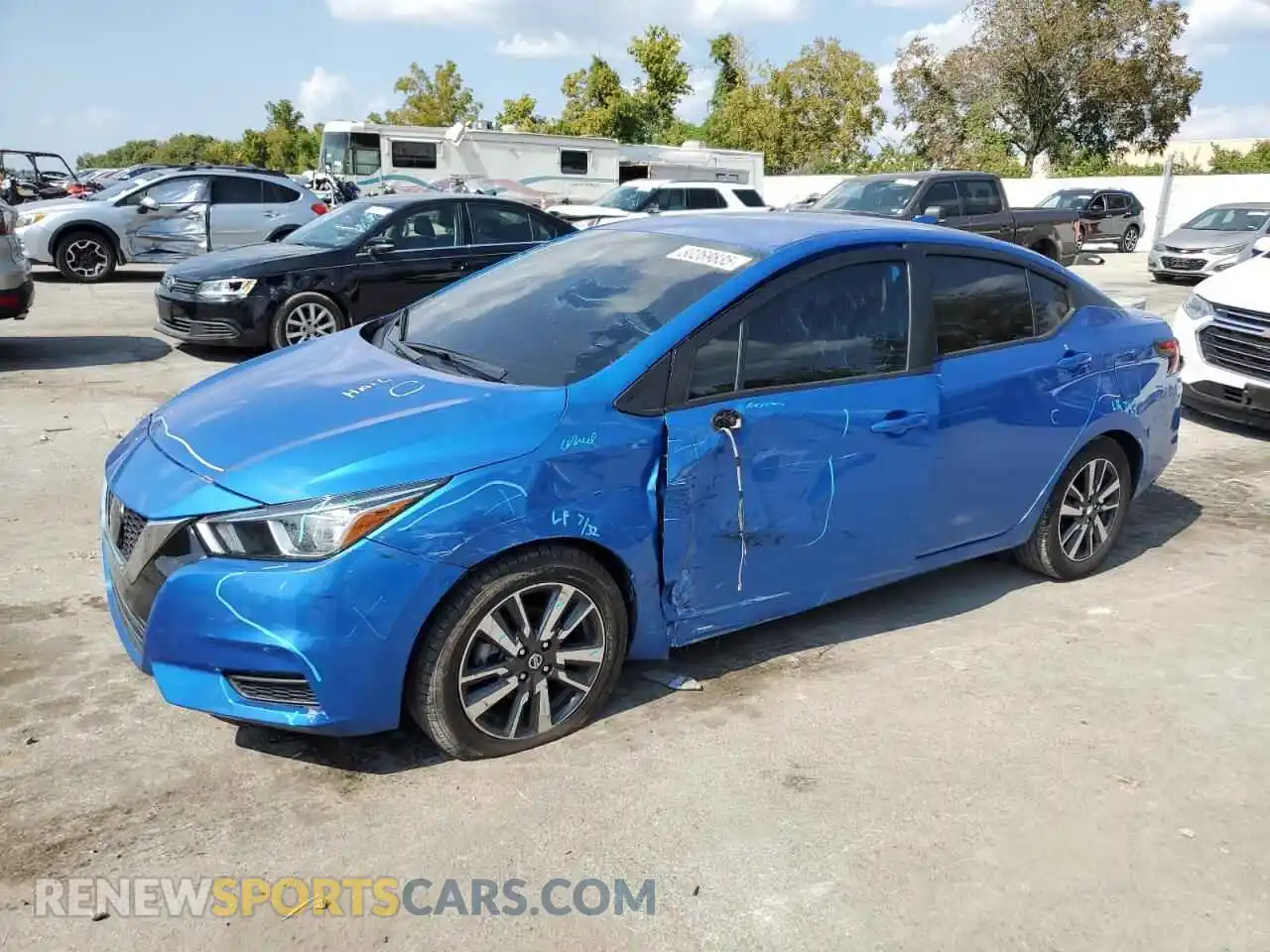 1 Photograph of a damaged car 3N1CN8EV6ML829412 NISSAN VERSA 2021