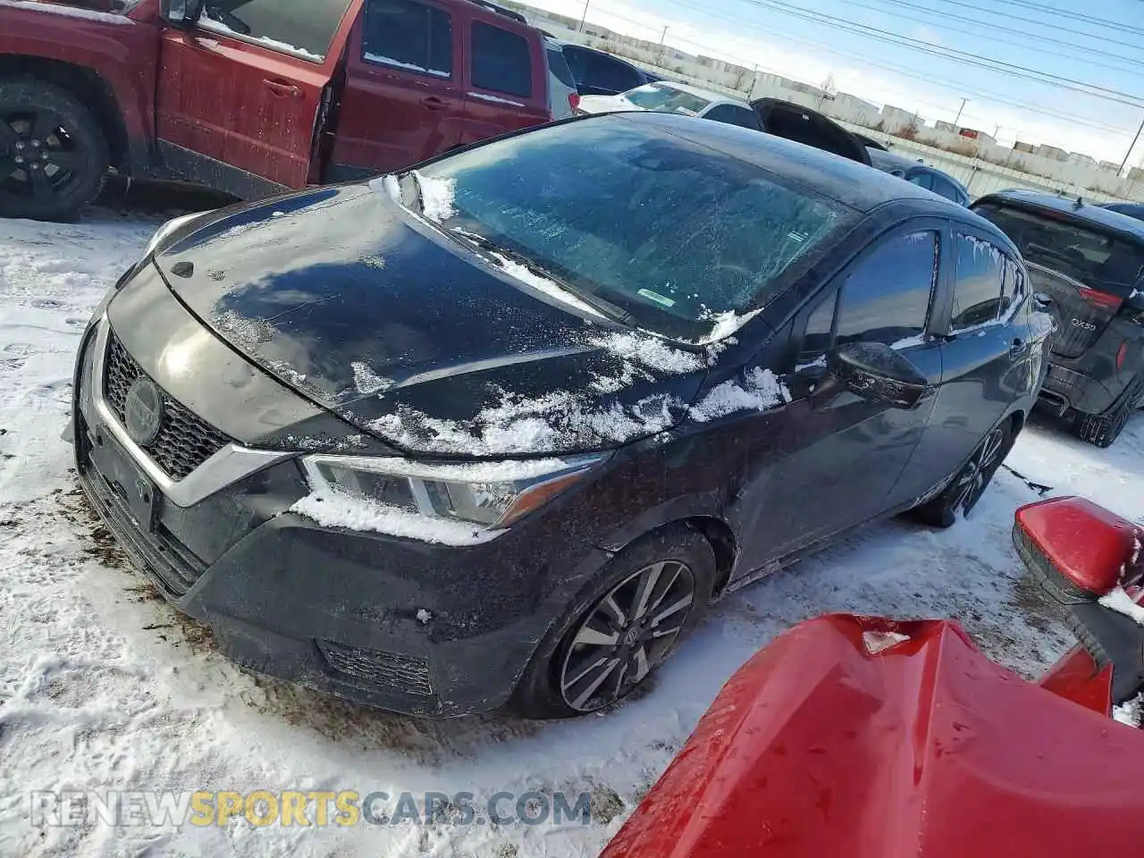 1 Photograph of a damaged car 3N1CN8EV7ML886458 NISSAN VERSA 2021