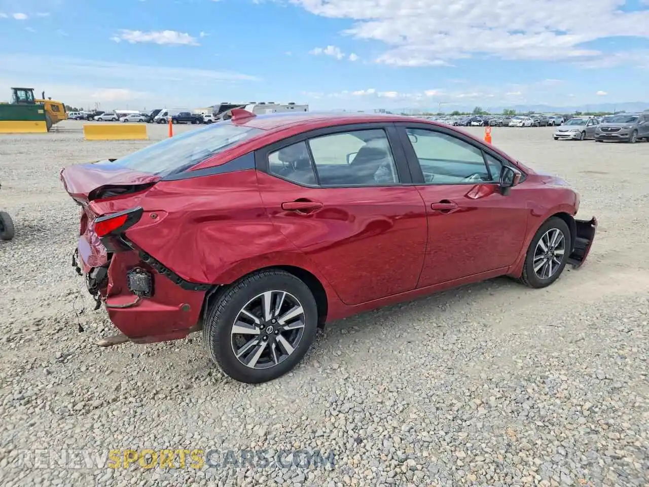 3 fotografías del automóvil dañado 3N1CN8EV9ML860234 NISSAN VERSA 2021