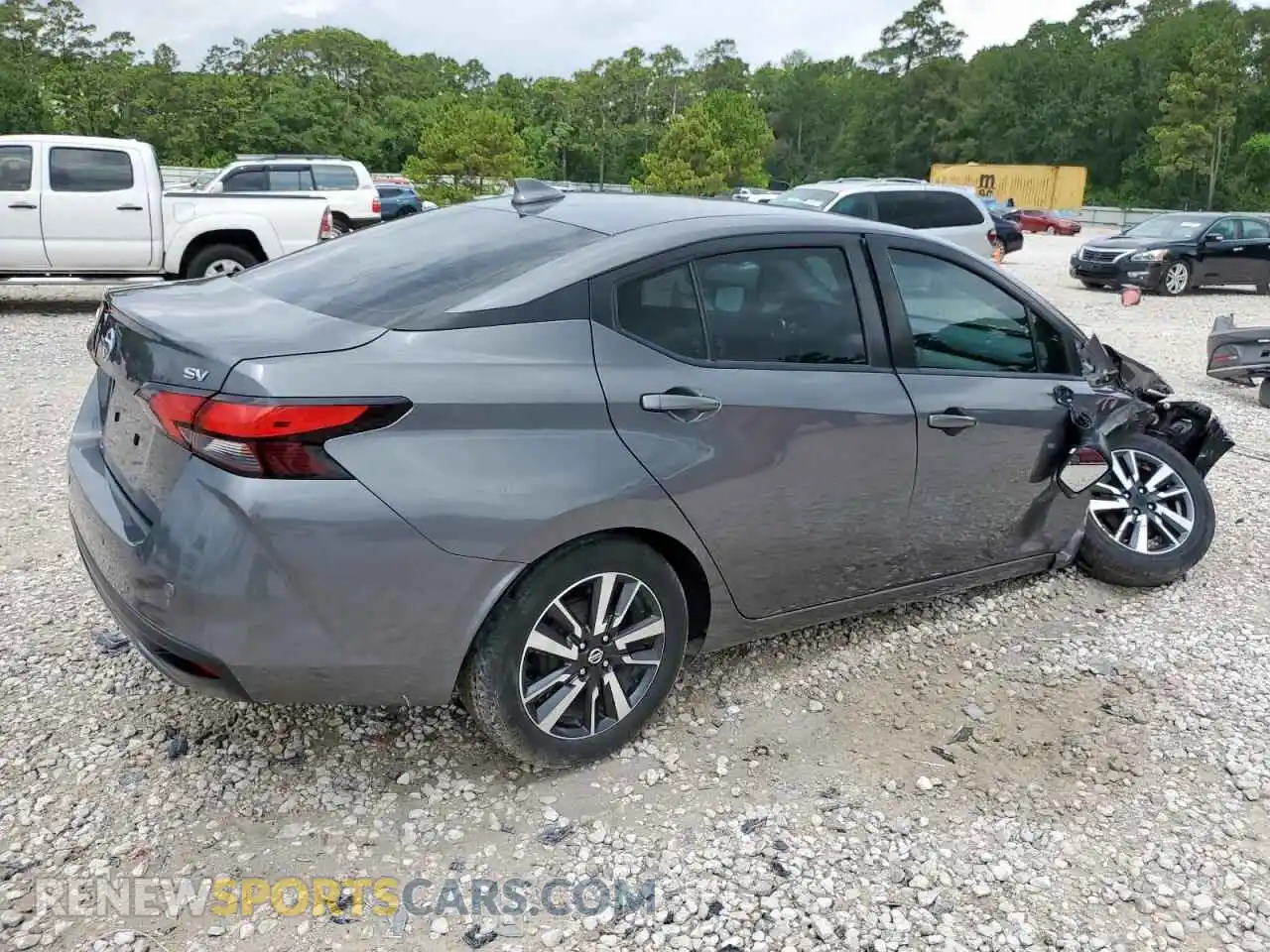 3 fotografías del automóvil dañado 3N1CN8EVXML870402 NISSAN VERSA 2021