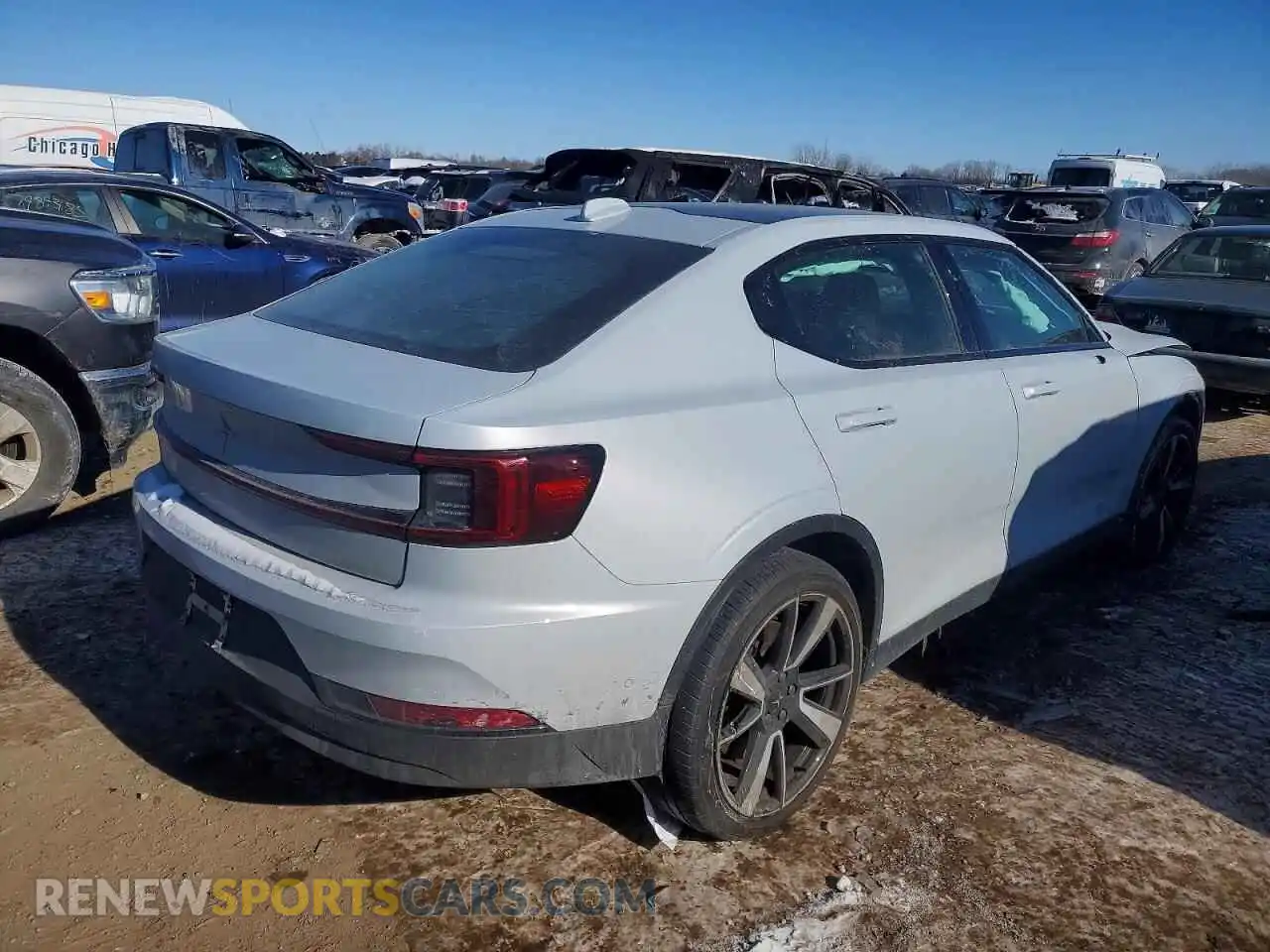 3 fotografías del automóvil dañado LPSED3KA0ML011059 POLESTAR 2 2021