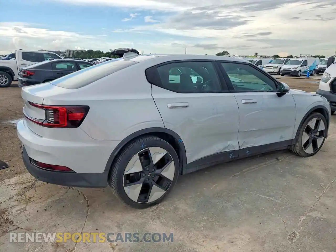 3 fotografías del automóvil dañado YSMED3KA8PL126847 POLESTAR 2 2023