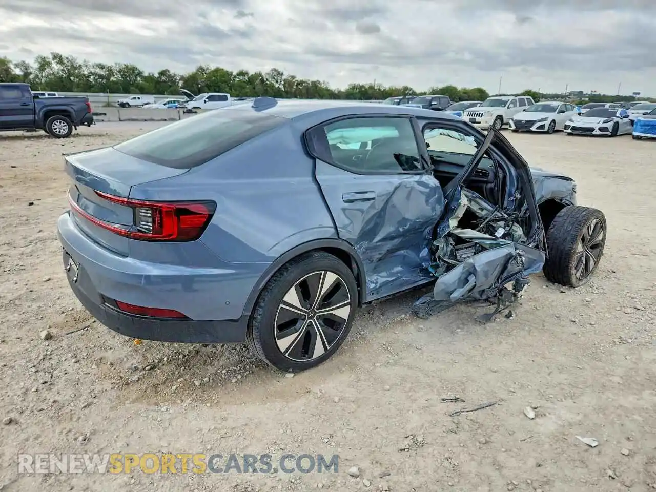 3 fotografías del automóvil dañado YSMED3KA8PL146564 POLESTAR 2 2023